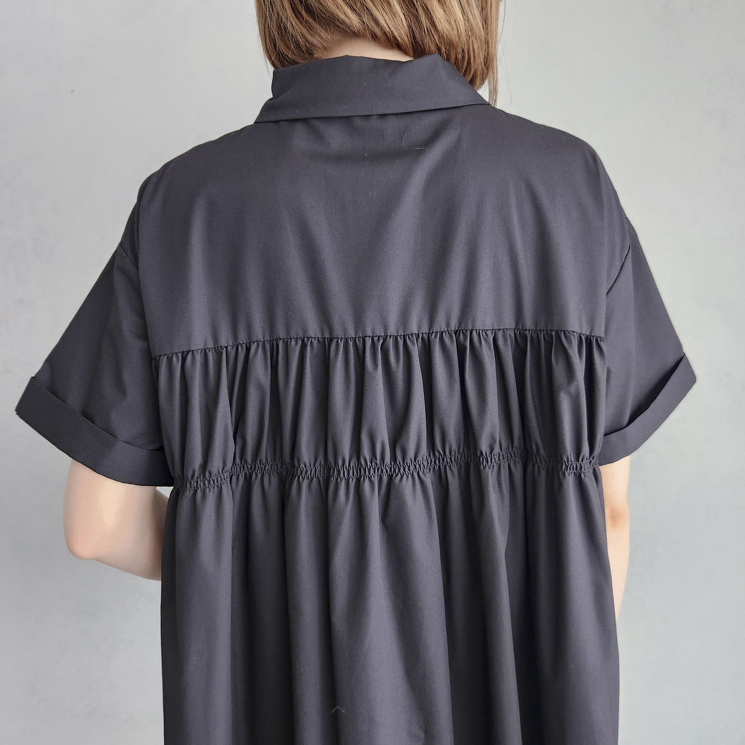 エピデミーク ギャザー シャツワンピース