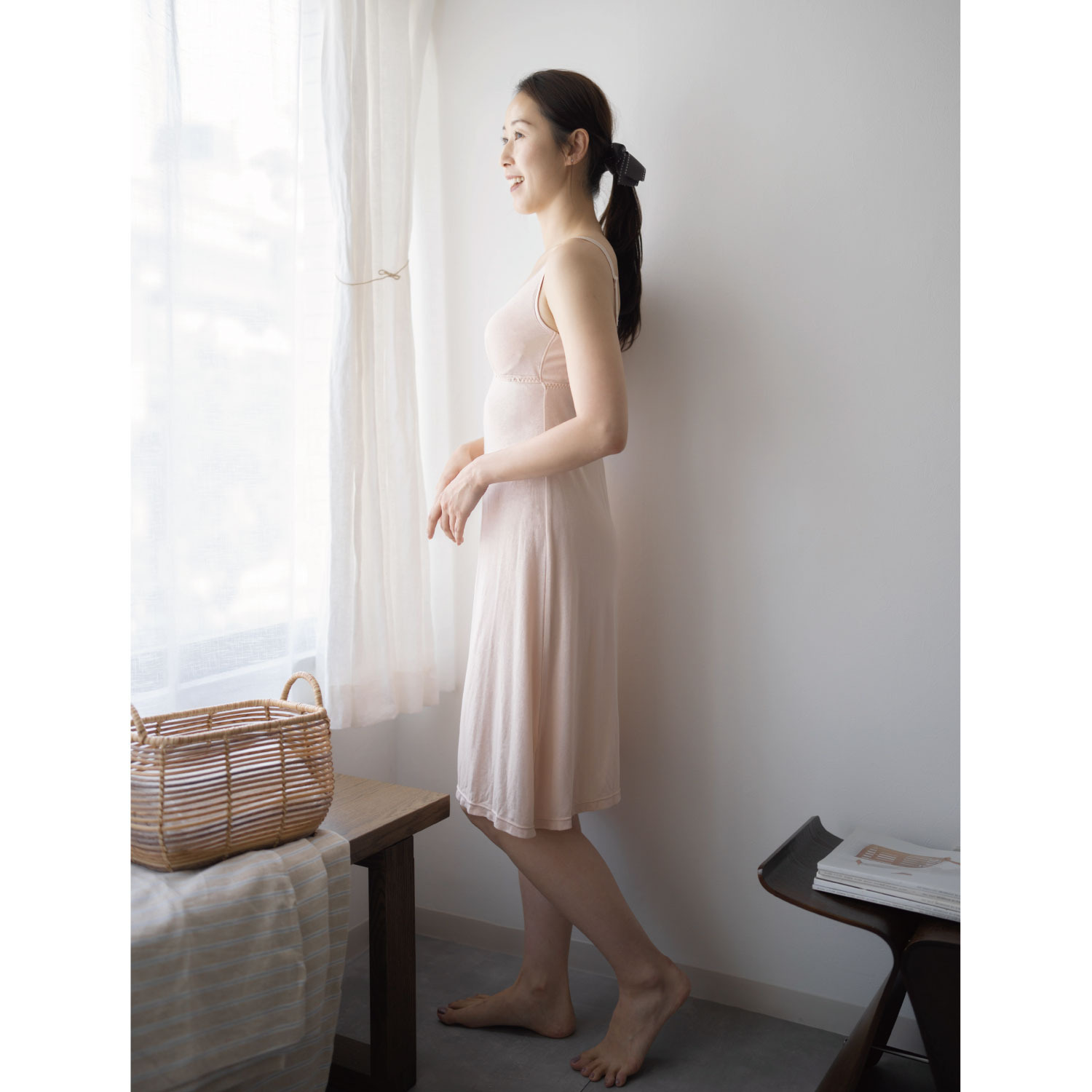 ヘ・エラ 抗菌防臭・接触冷感 サラ涼タッチ カップ付スリップ