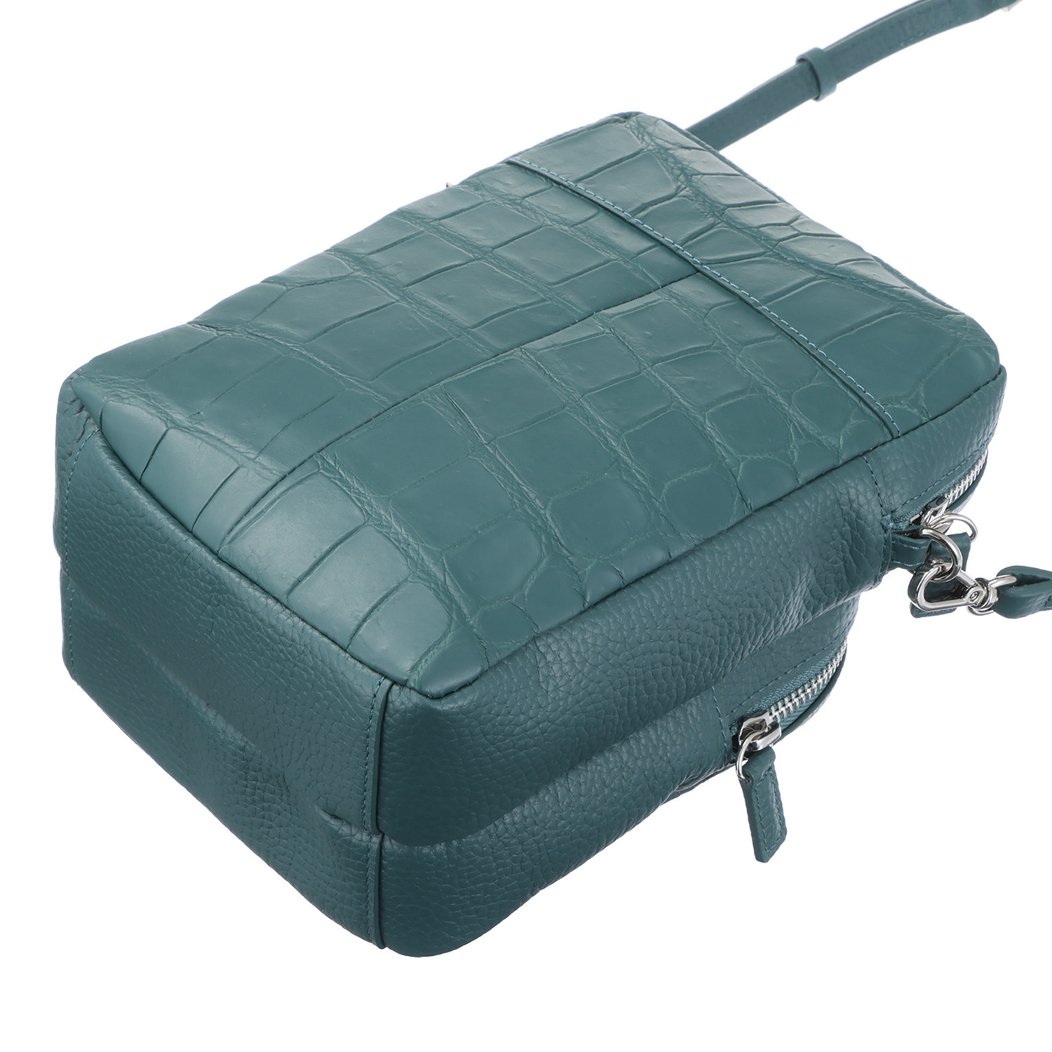 アルムコ マットクロコダイル 縦長ポシェット