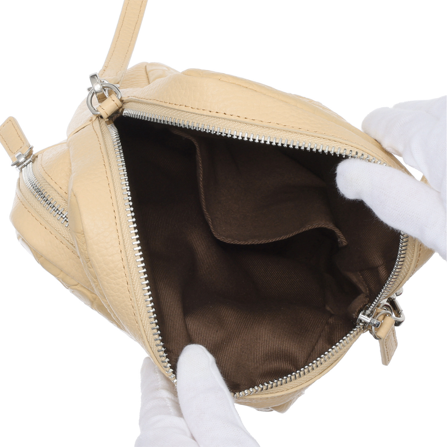 アルムコ マットクロコダイル 縦長ポシェット