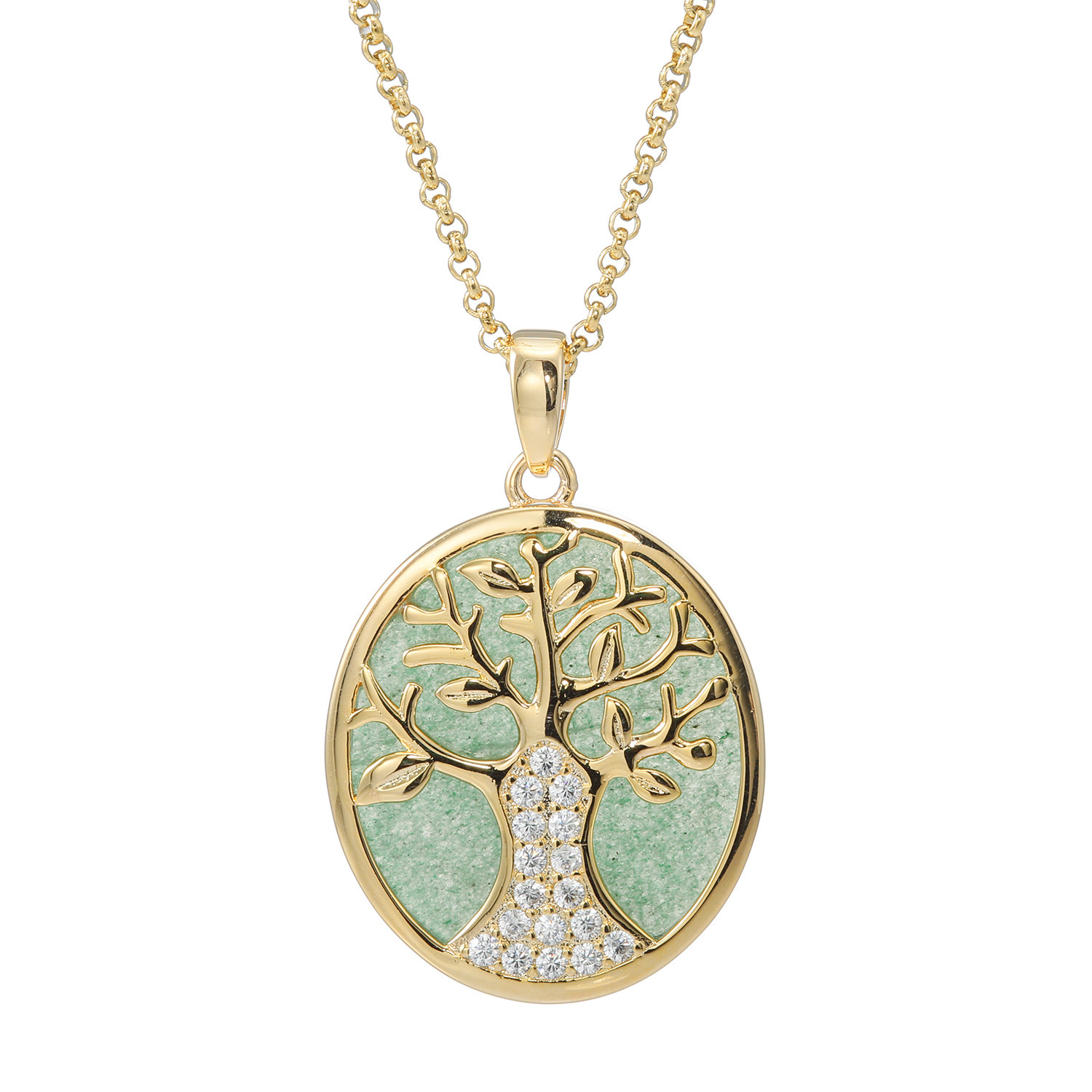 幸石堂 グリーンクォーツァイト ペンダント 〜健康運・金運生命樹〜