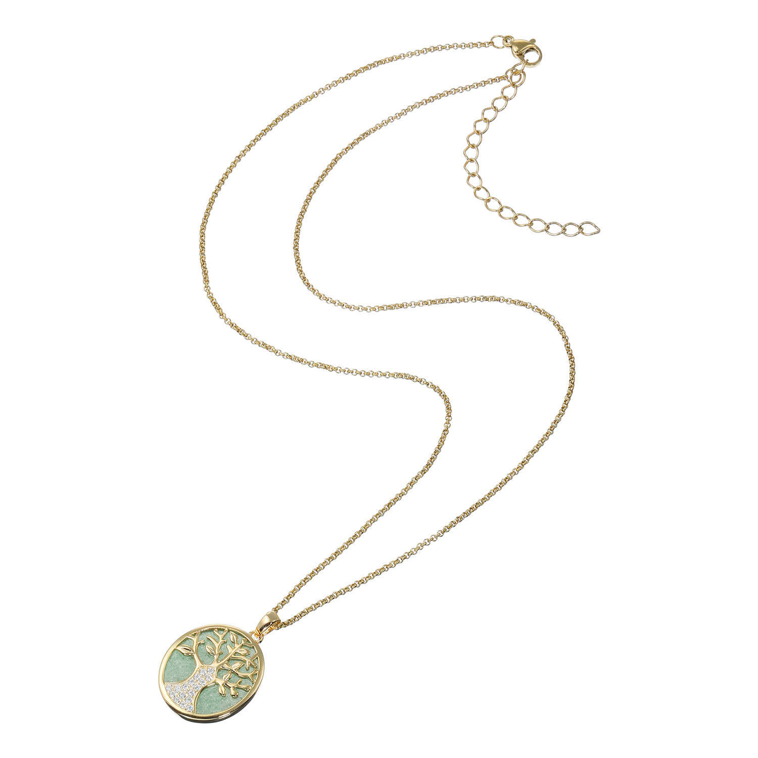 幸石堂 グリーンクォーツァイト ペンダント 〜健康運・金運生命樹〜