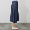エスポア ダンガリー アシンメトリーデザイン フレアースカート