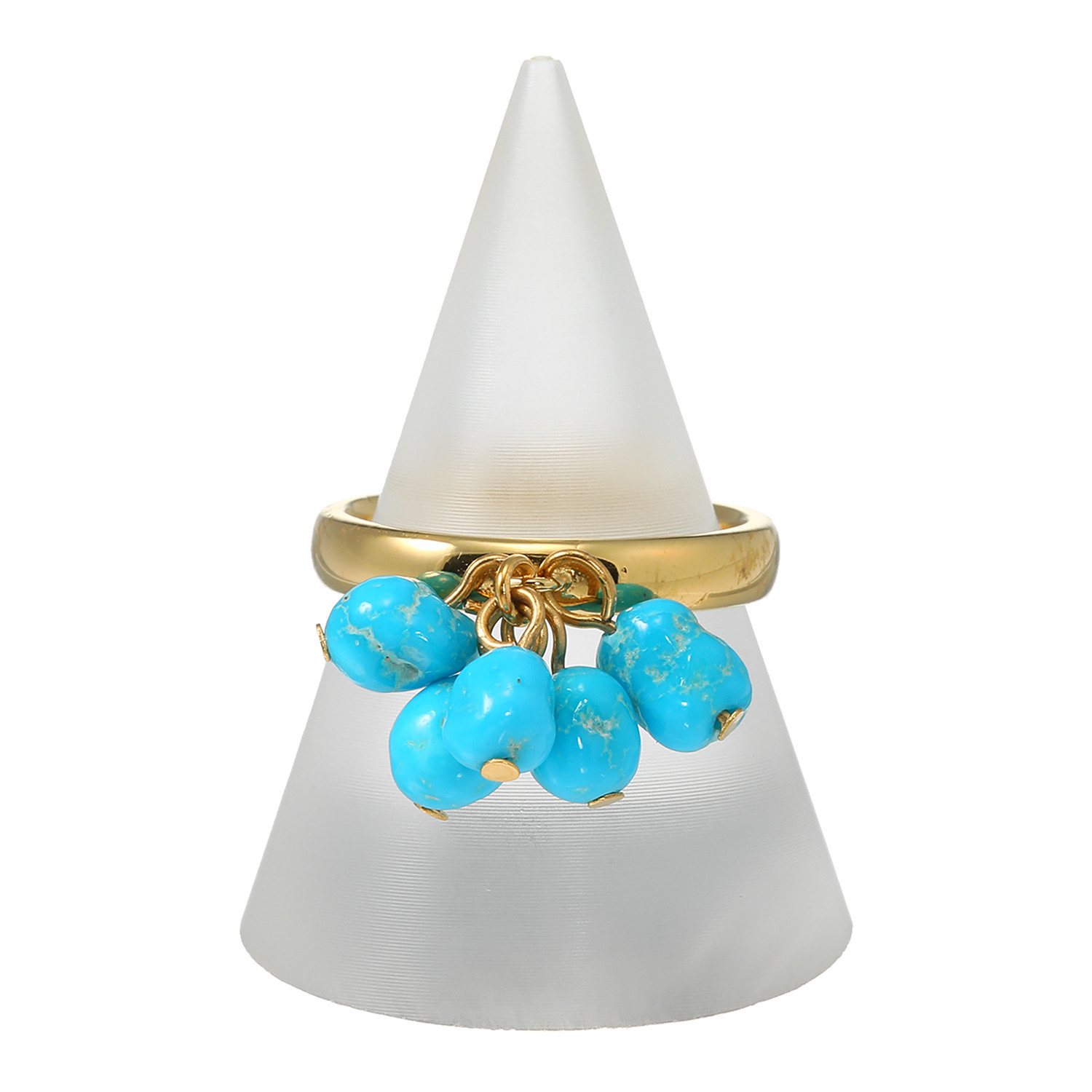 レクルール ステンレス スリーピングビューティー ターコイズ 鈴なりデザインリング