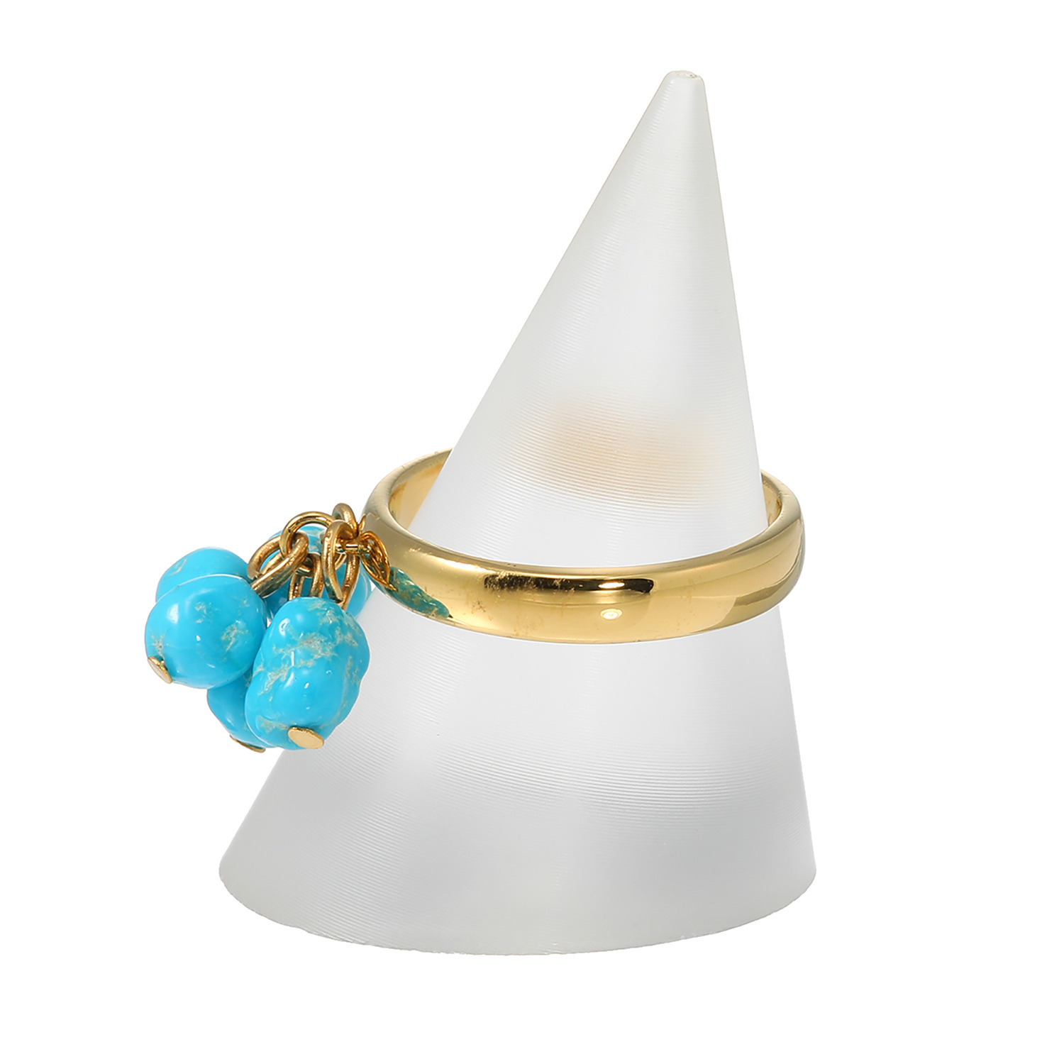 レクルール ステンレス スリーピングビューティー ターコイズ 鈴なりデザインリング