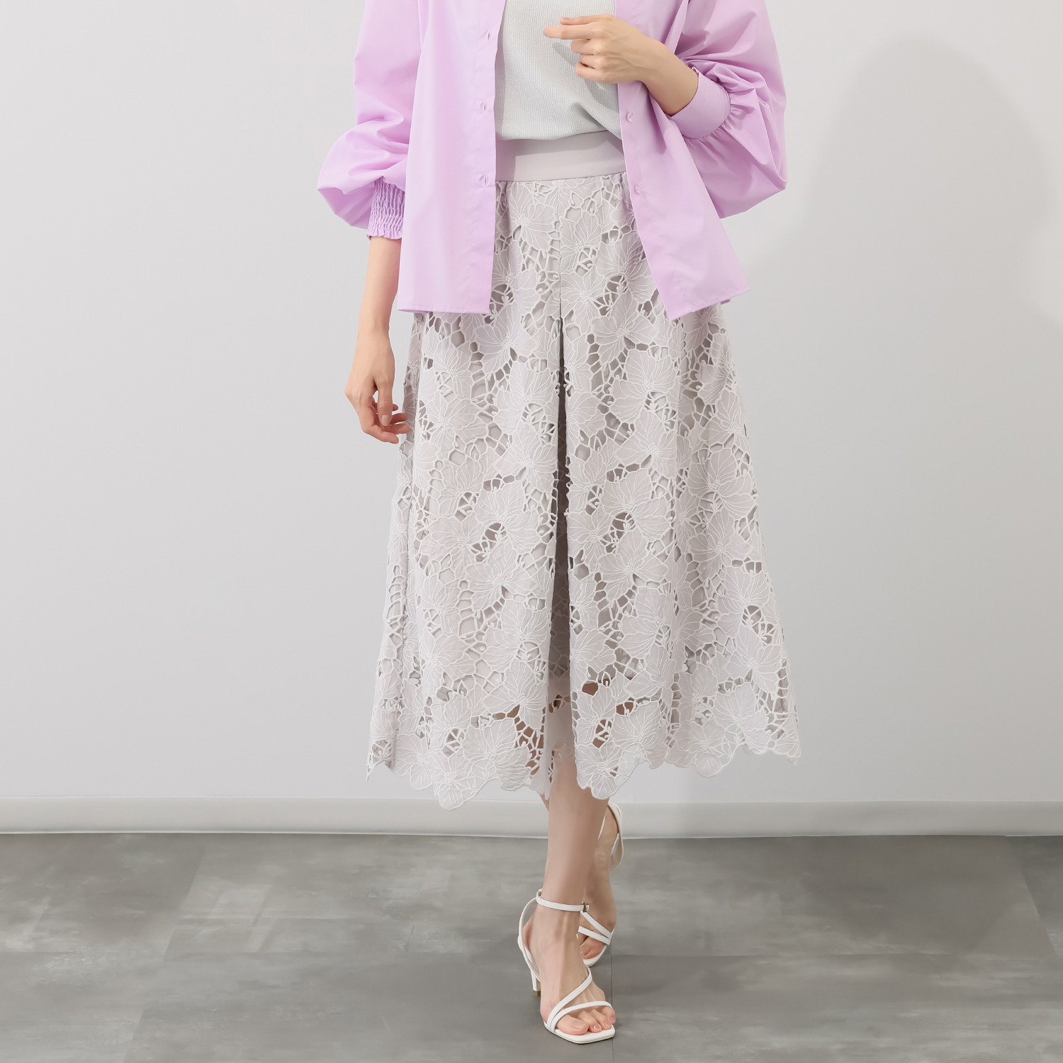 タマミ　ワタナベ レーススカート “アイビーフラワー”