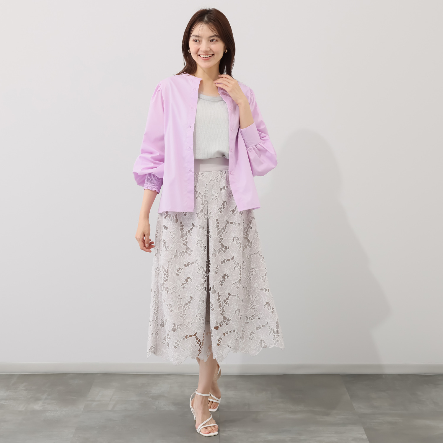 タマミ　ワタナベ レーススカート “アイビーフラワー”