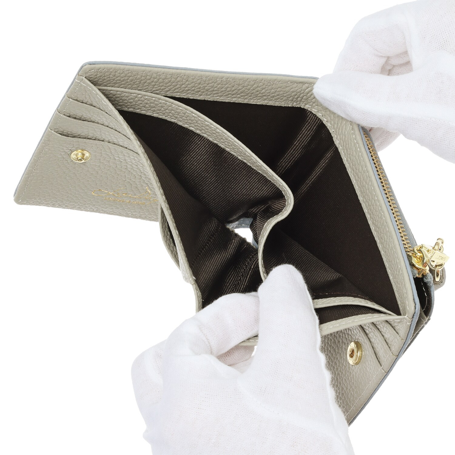 リズデイズ 牛革タッセル 二つ折り財布