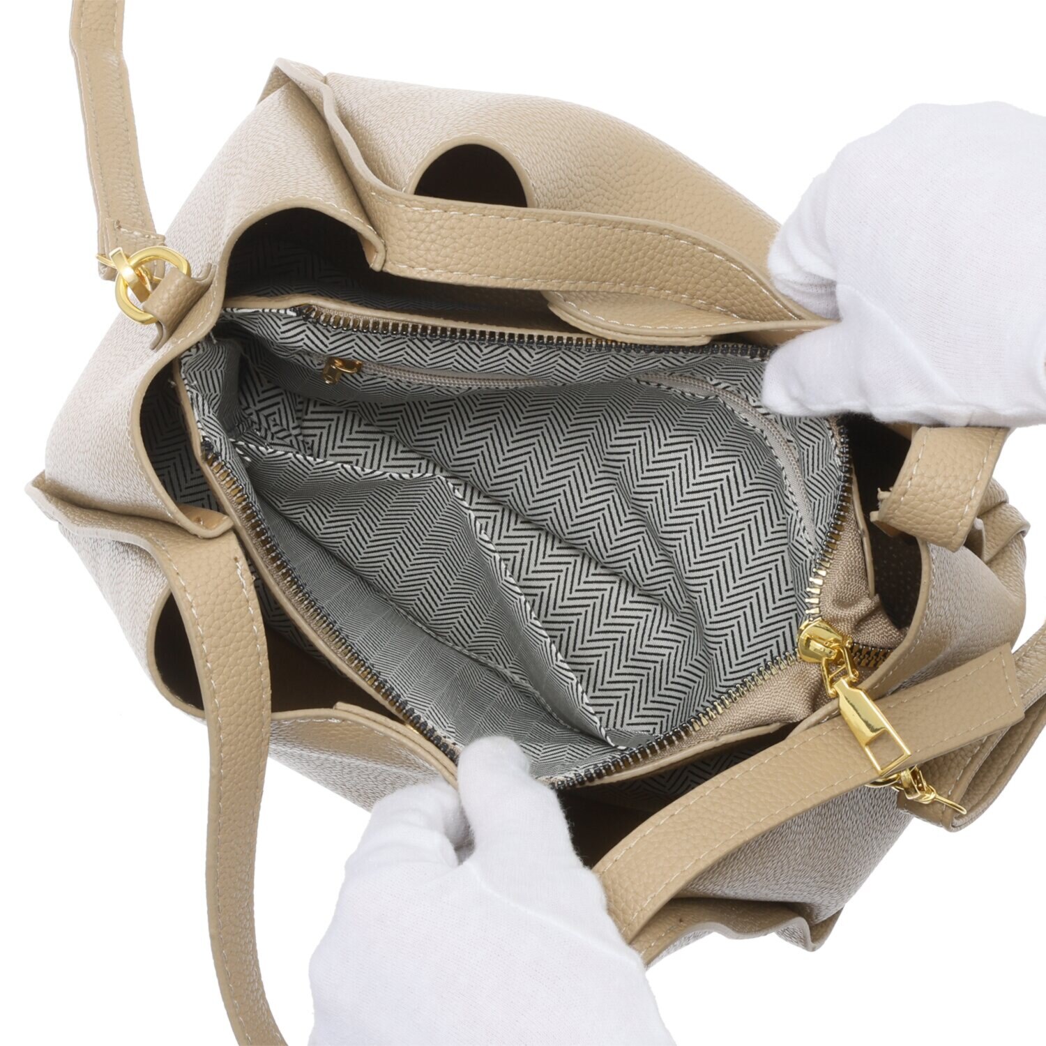 エイディア 合成皮革 ２ウェイデザインバッグ