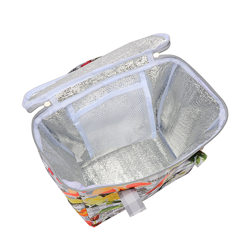 ラルジュ サイドポケット 縦型保冷バッグ ＜ギンガムフルーツ＞