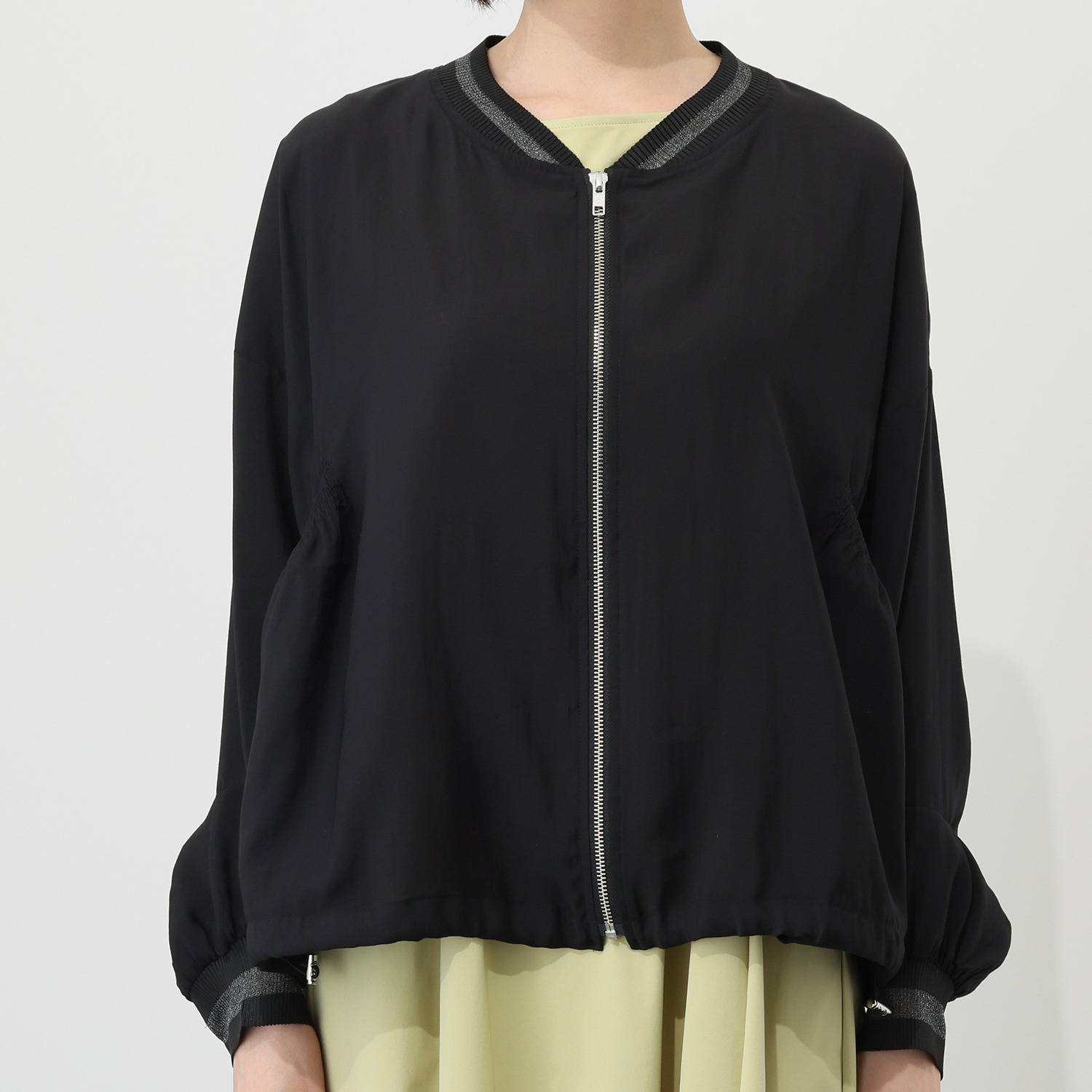 エイティーエイト ディグリー リブアクセント シアーブルゾン