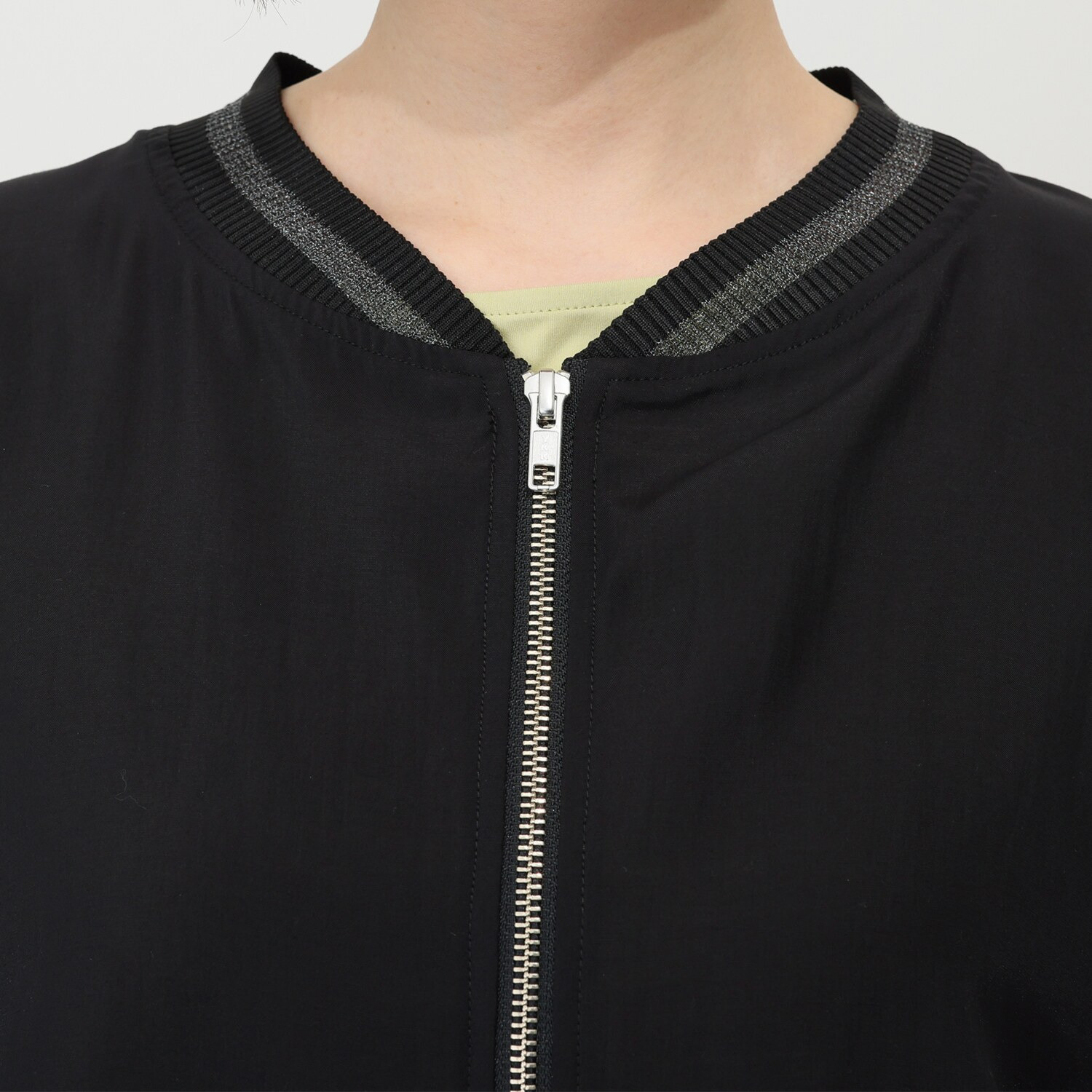 エイティーエイト ディグリー リブアクセント シアーブルゾン