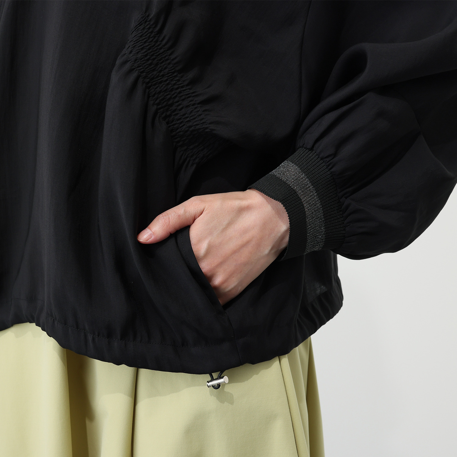 エイティーエイト ディグリー リブアクセント シアーブルゾン