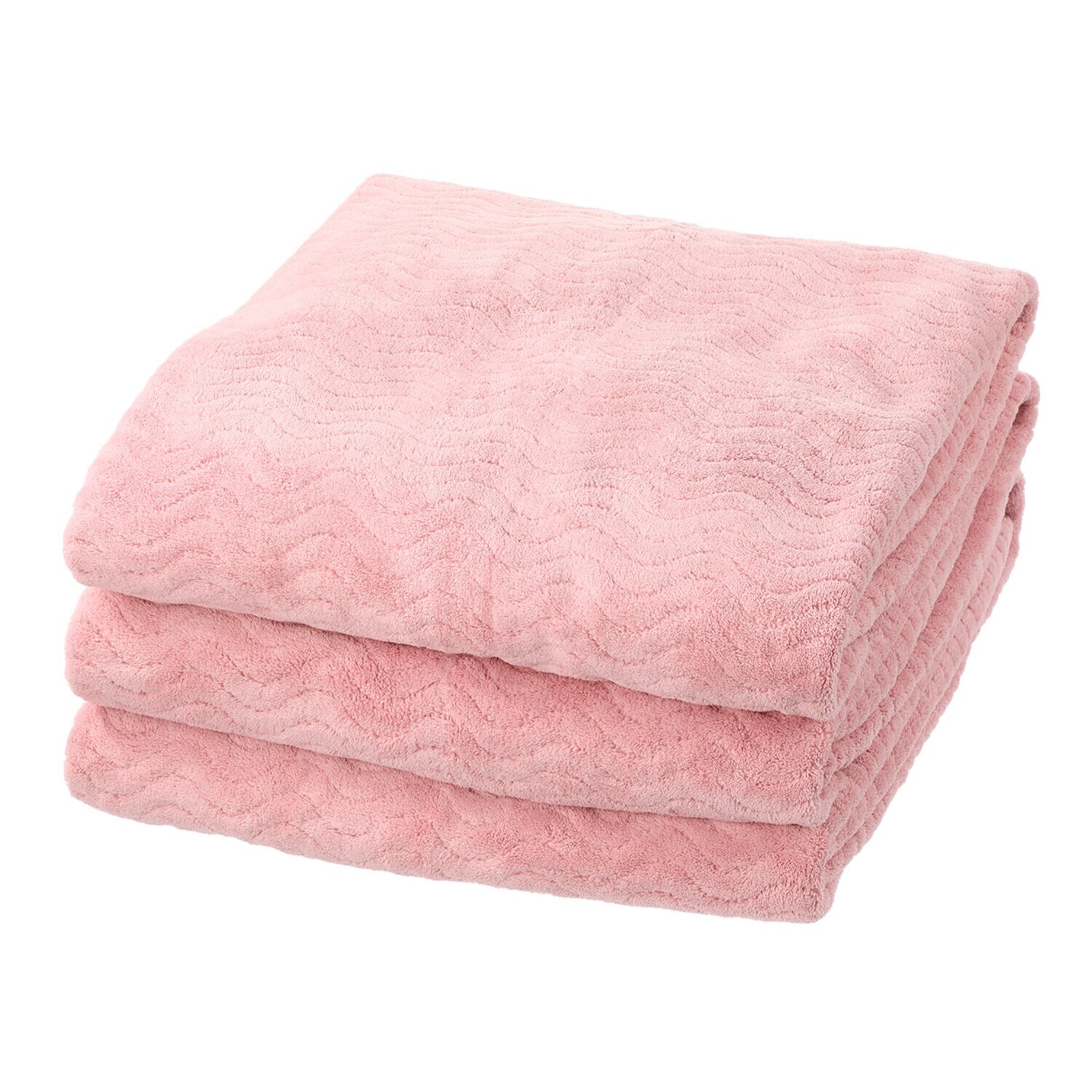 吸水美神 吸水力抜群！ ふわふわ全身タオル 同色３枚セット