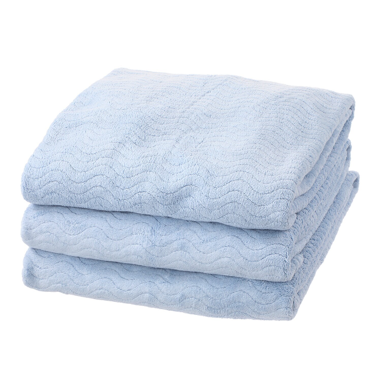 吸水美神 吸水力抜群！ ふわふわ全身タオル 同色３枚セット