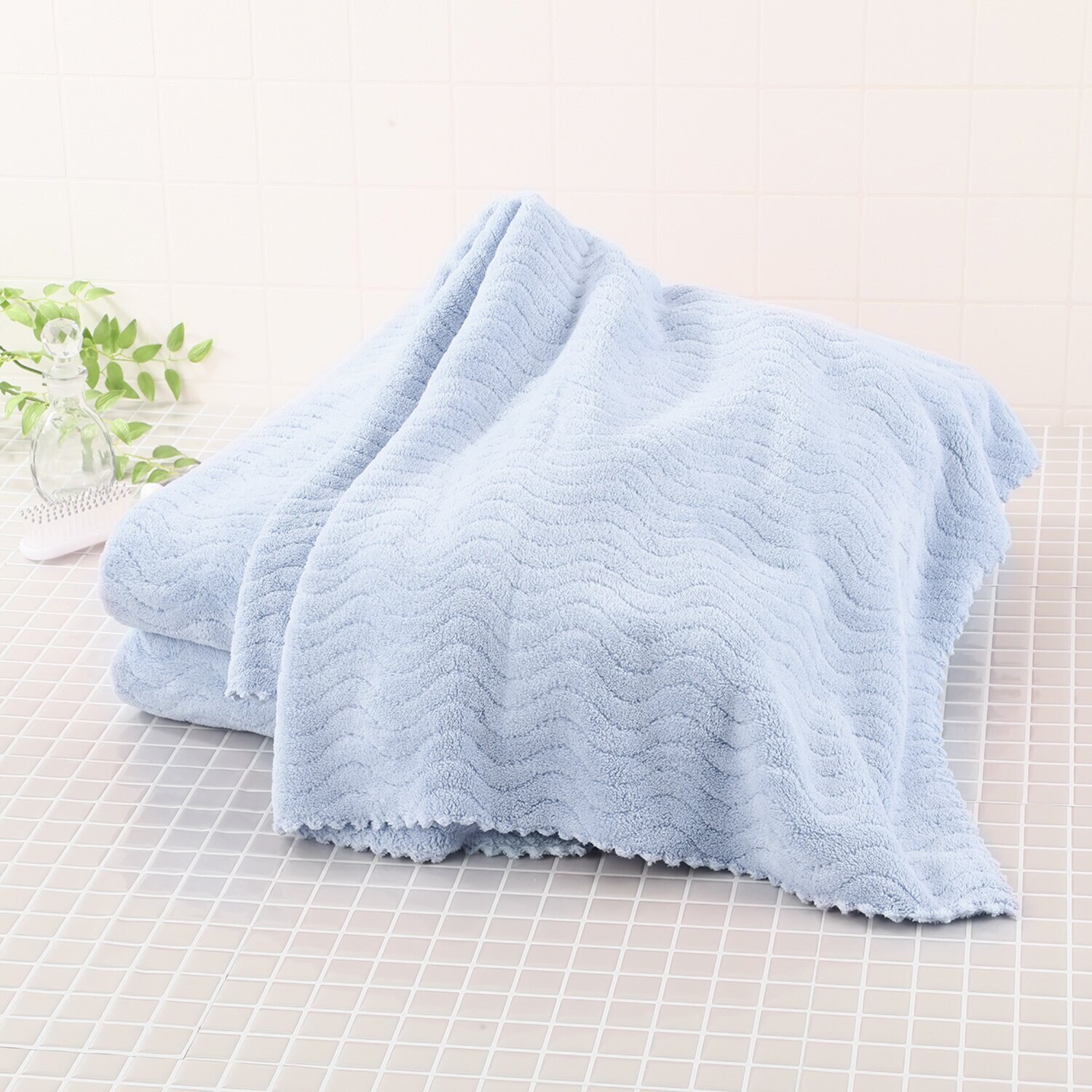 吸水美神 吸水力抜群！ ふわふわ全身タオル 同色３枚セット