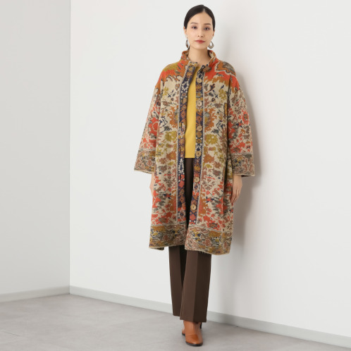 ポピーレッド ダブルジャガード ニットコート "ムリーナの夢" ポピーレッド ダブルジャガード ニットコート "ムリーナの夢"