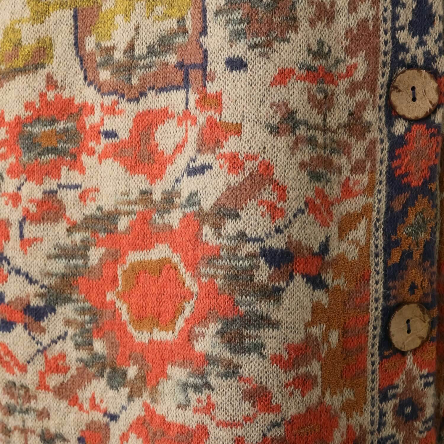 ポピーレッド ダブルジャガード ニットコート “ムリーナの夢”