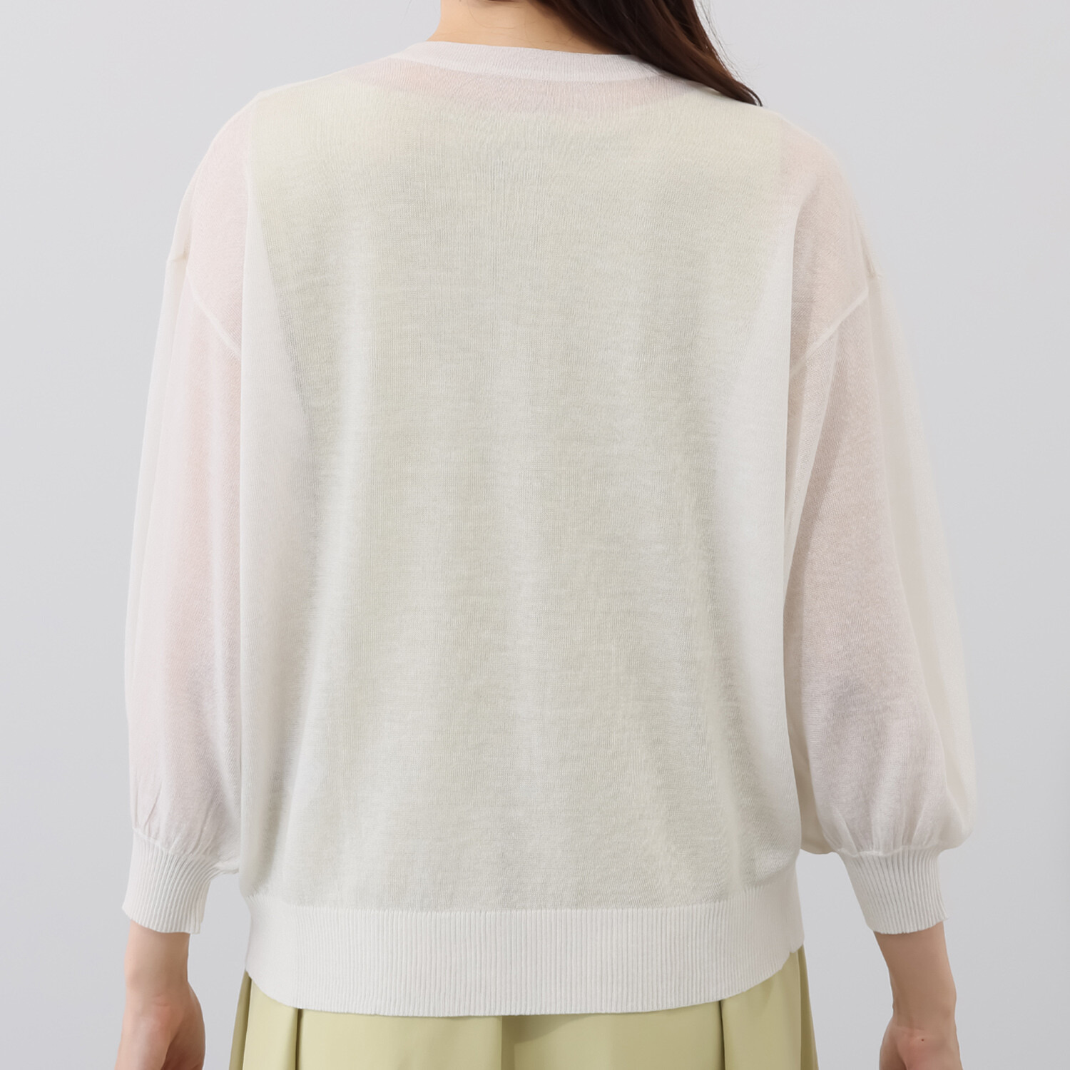 ソアージュ ウールブレンド 煌めき放つ ハイゲージニット カーディガン