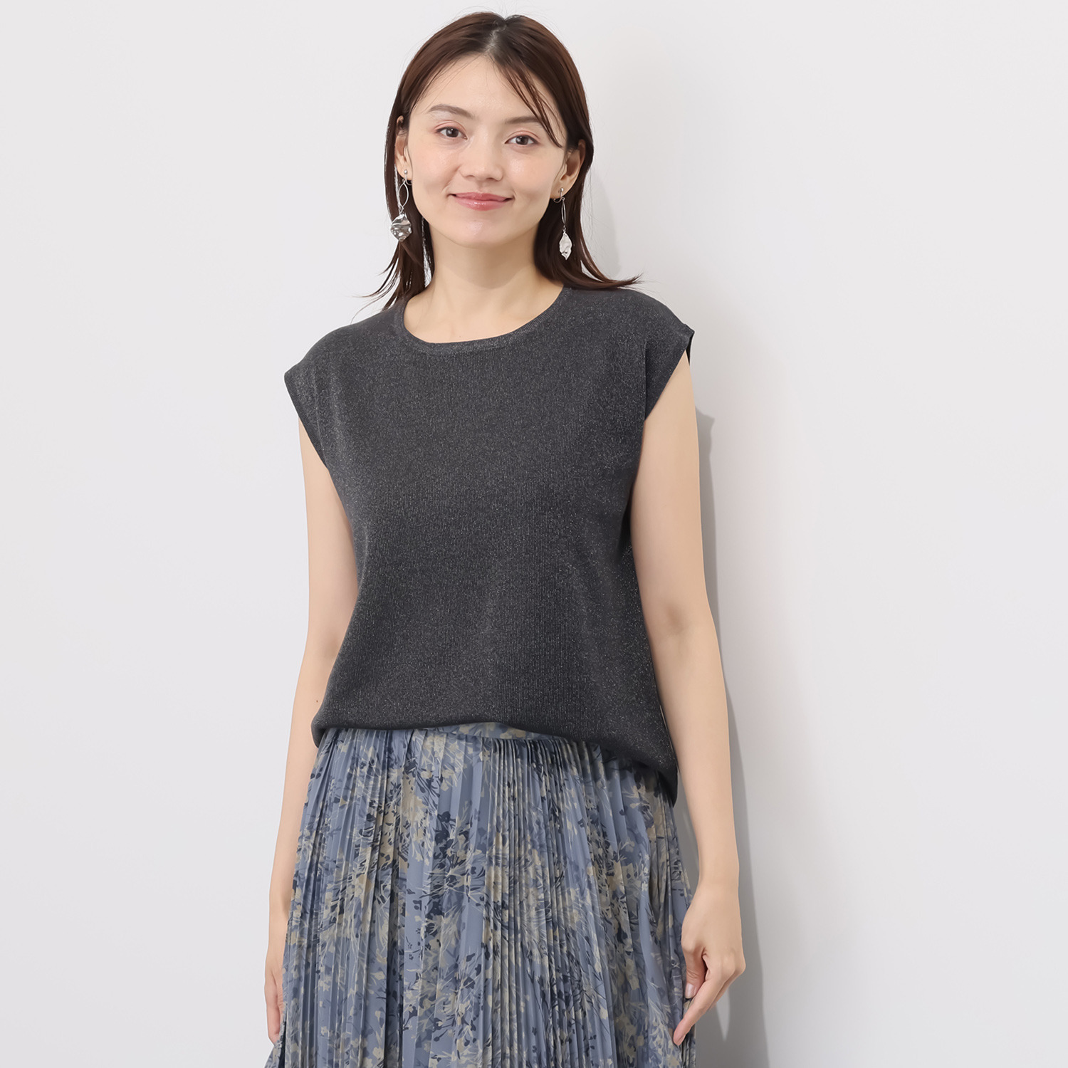 ソアージュ ウールブレンド 煌めき放つ ハイゲージニット フレンチプルオーバー