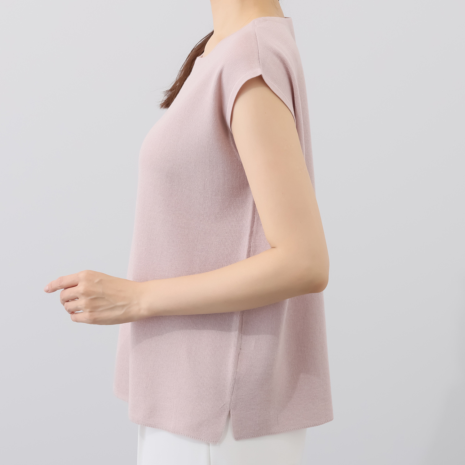 ソアージュ ウールブレンド 煌めき放つ ハイゲージニット フレンチプルオーバー