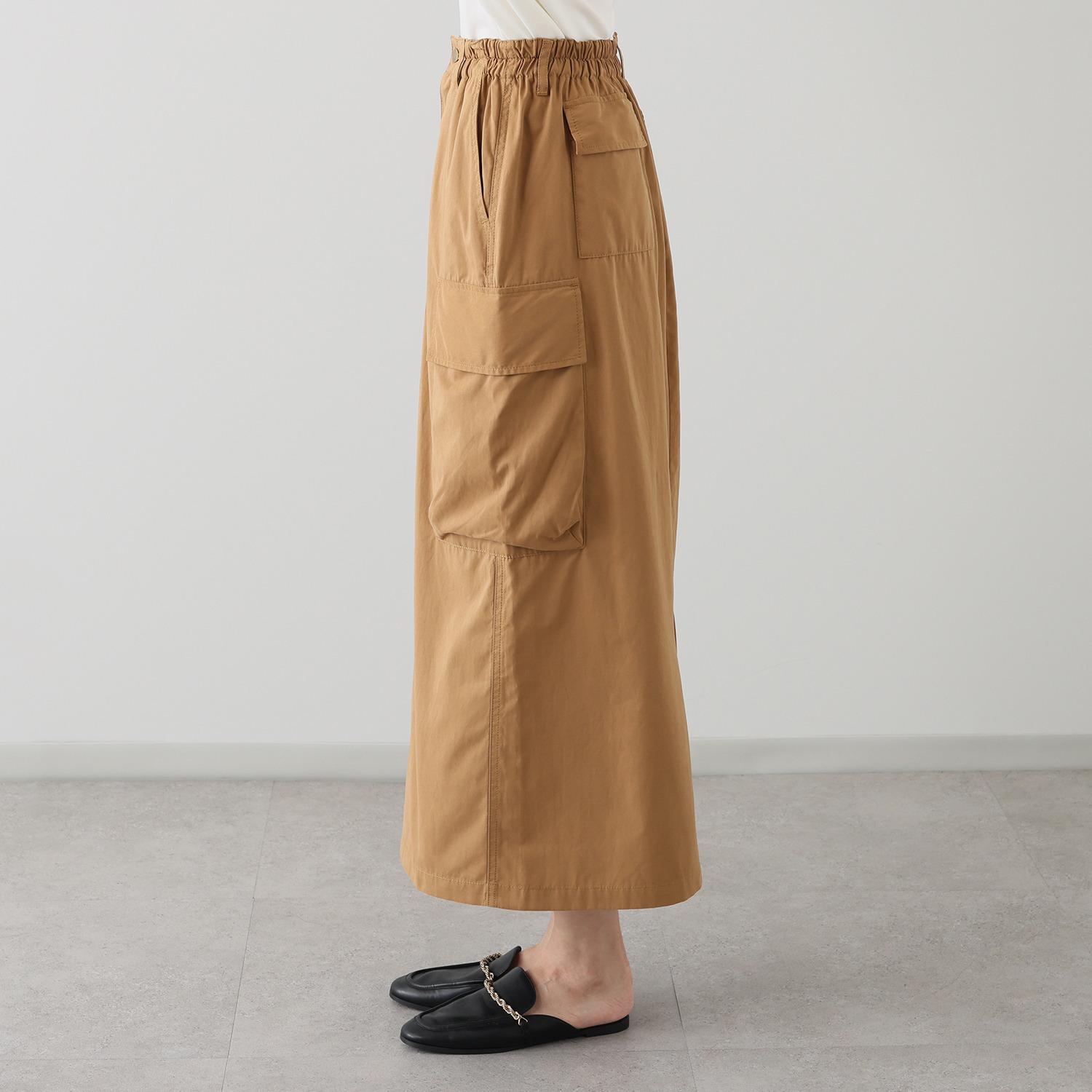 シャビージェンティール サイドポケット付 カーゴスカート