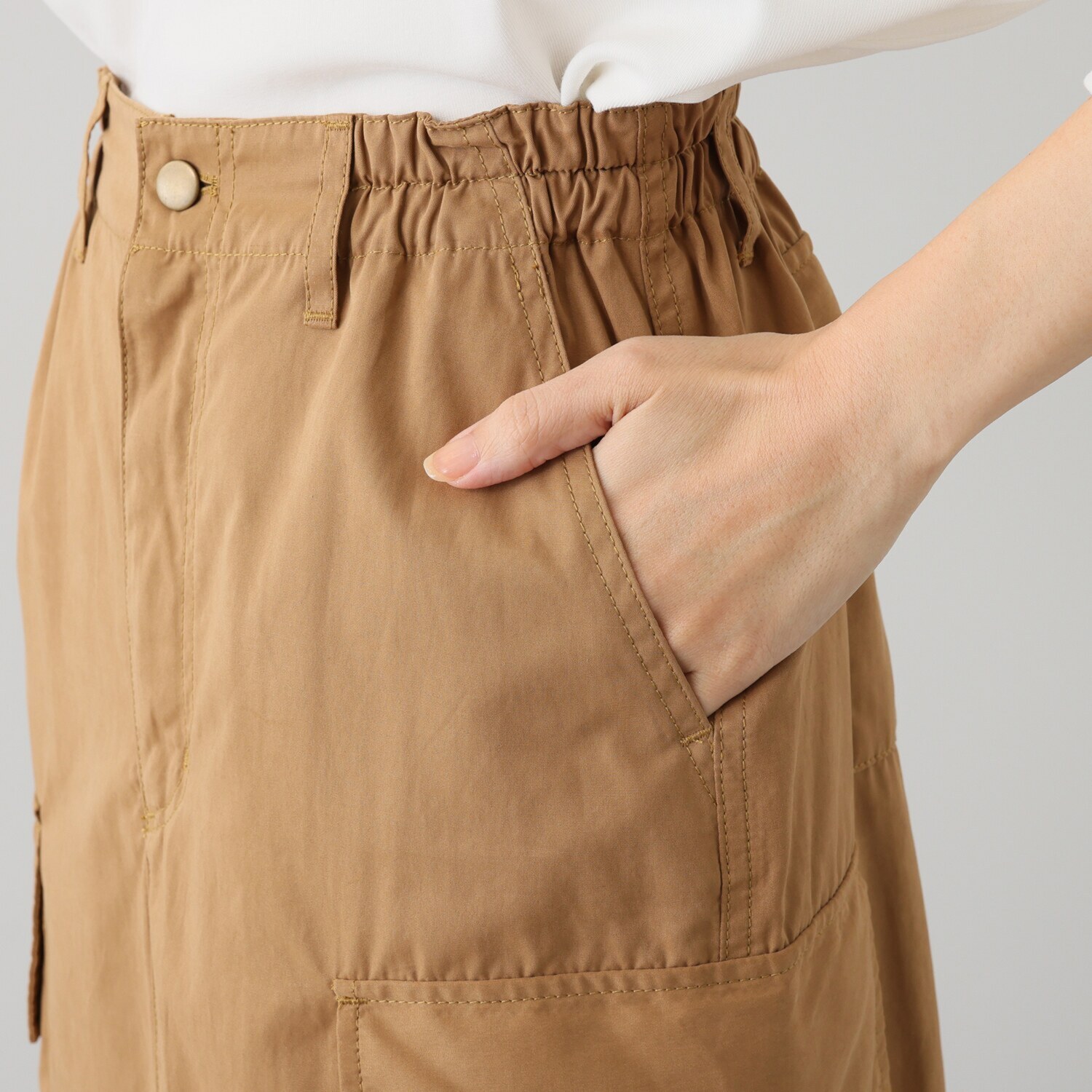 シャビージェンティール サイドポケット付 カーゴスカート