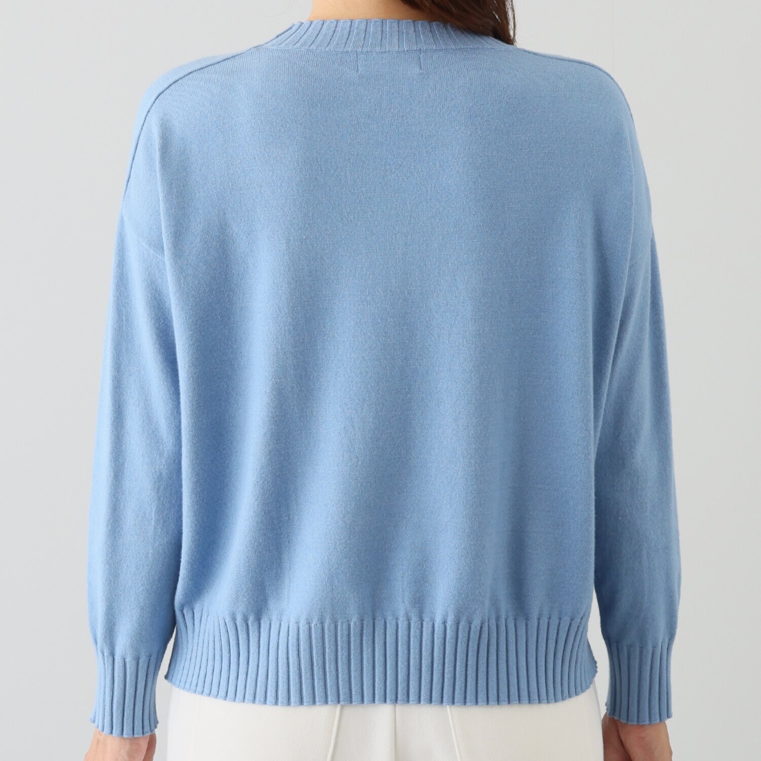 シャビージェンティール ポケット付 ニットプルオーバー