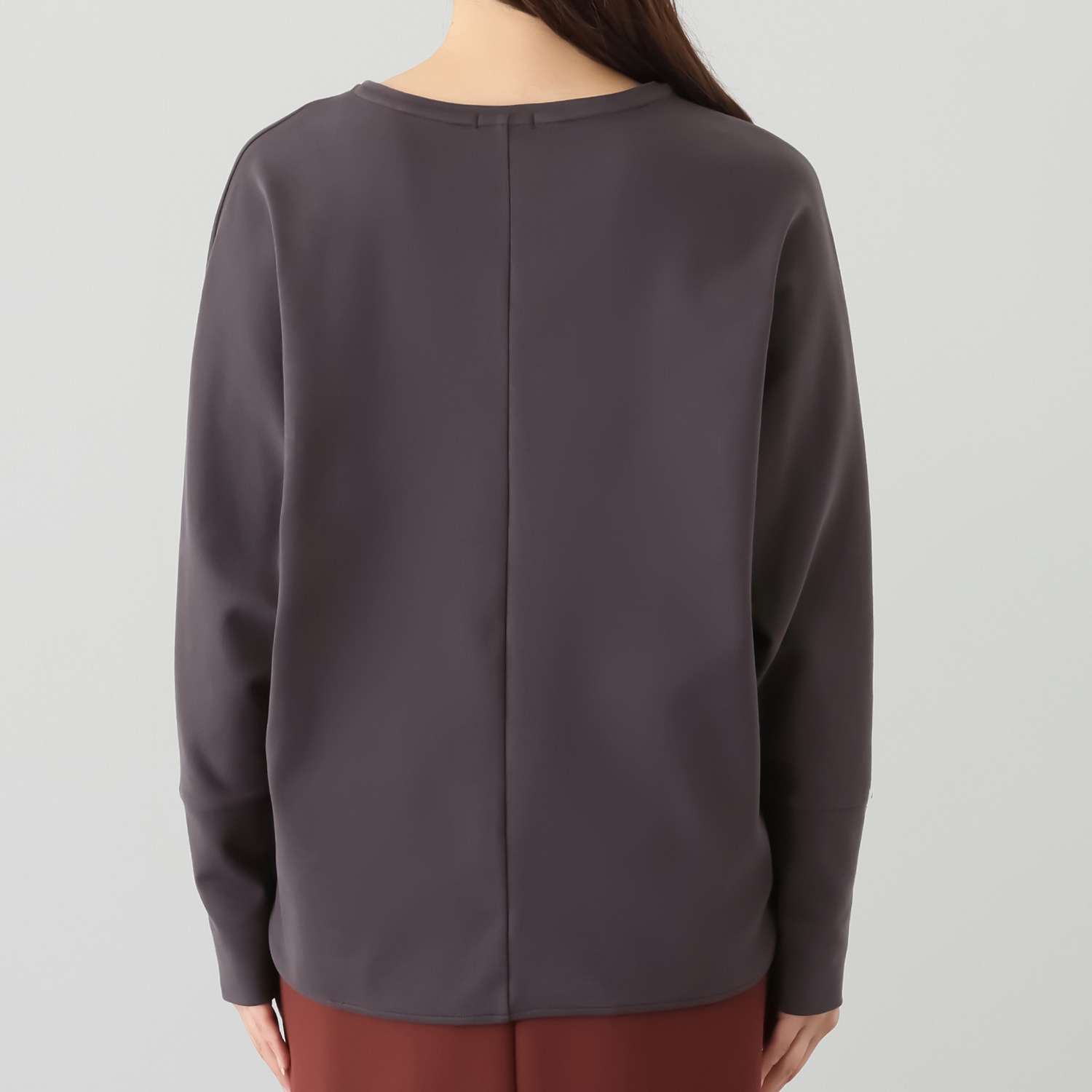 メリオン もっちり至高の着心地 スーピマコットン混 ゆったりフォルムの ドルマンスリーブ プルオーバー