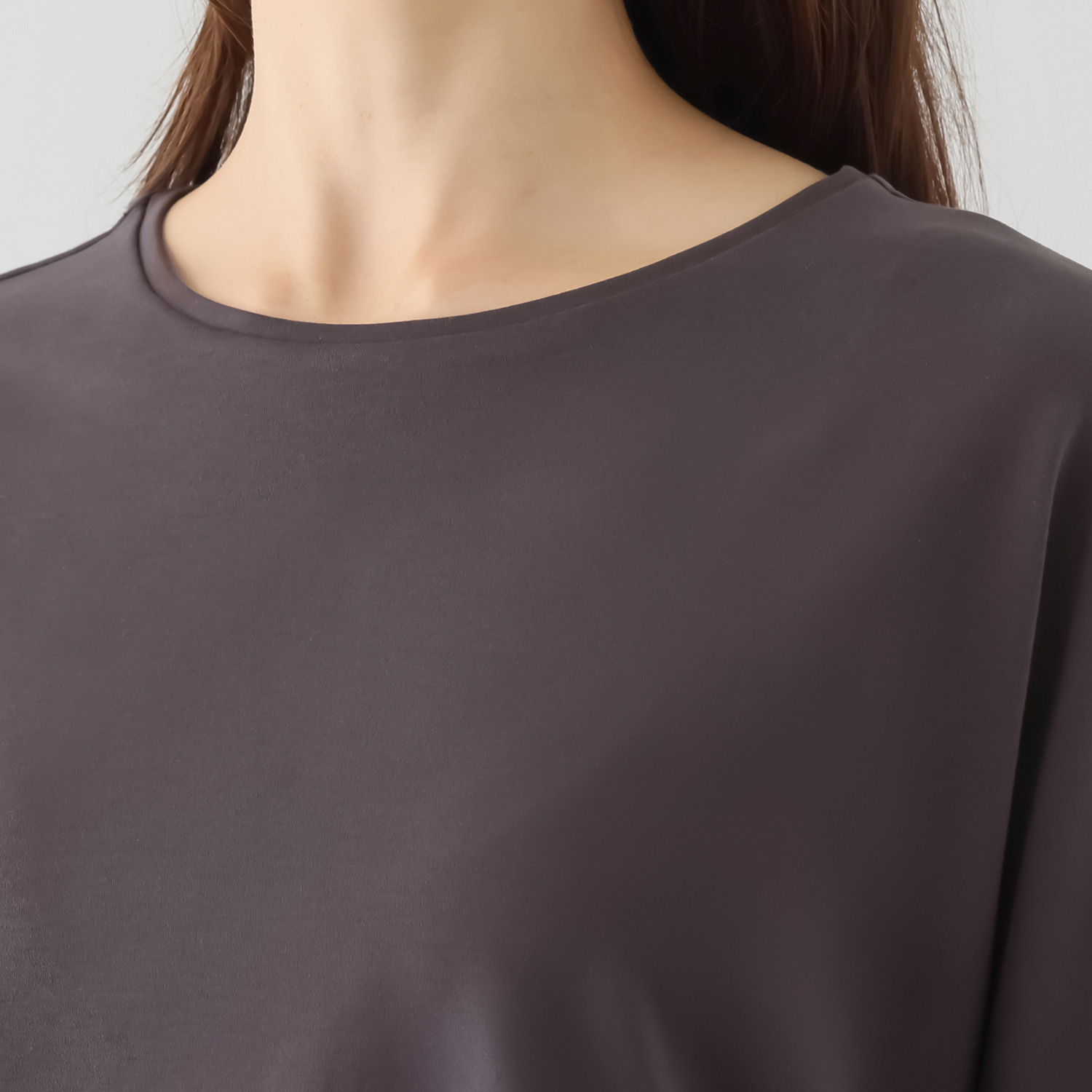 メリオン もっちり至高の着心地 スーピマコットン混 ゆったりフォルムの ドルマンスリーブ プルオーバー