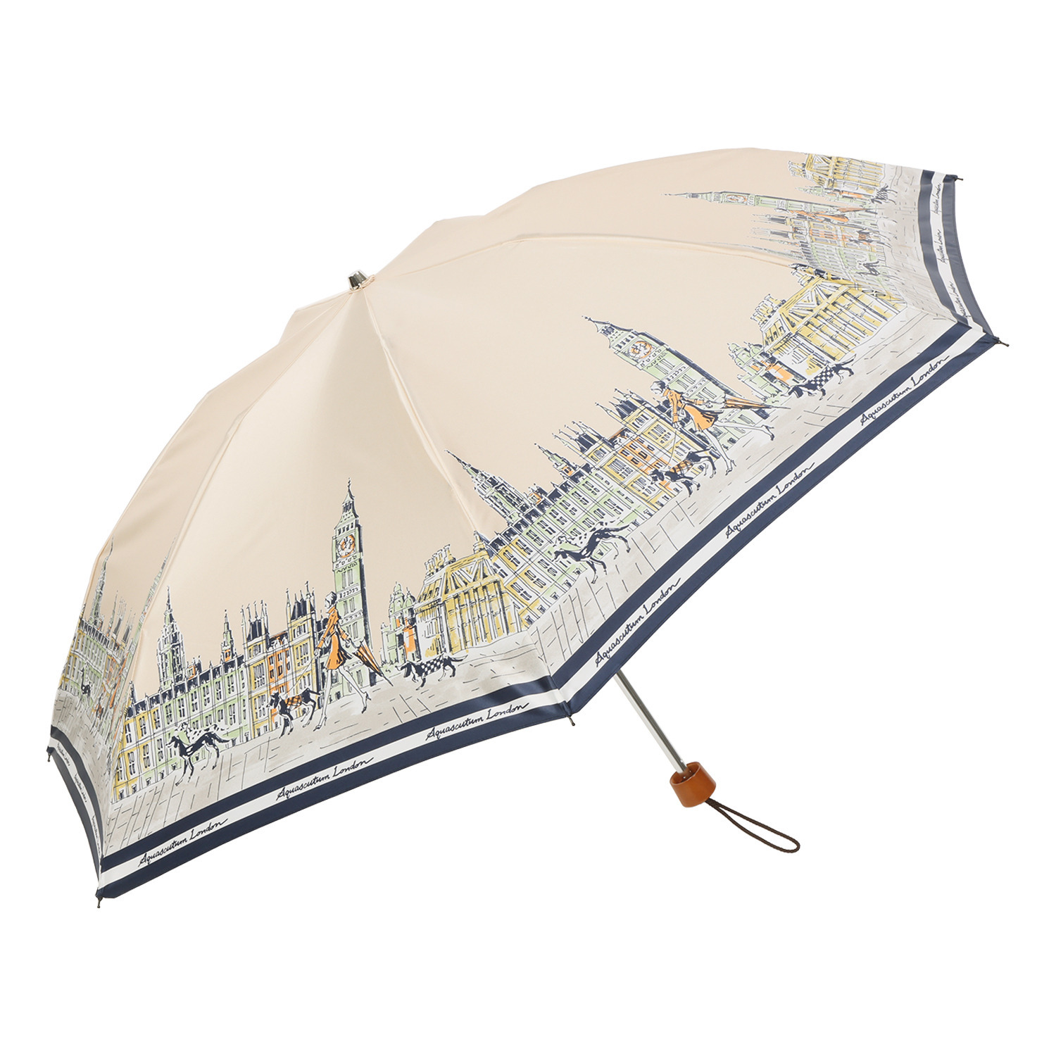 アクアスキュータム ウォーキングガール デザイン 折りたたみ傘