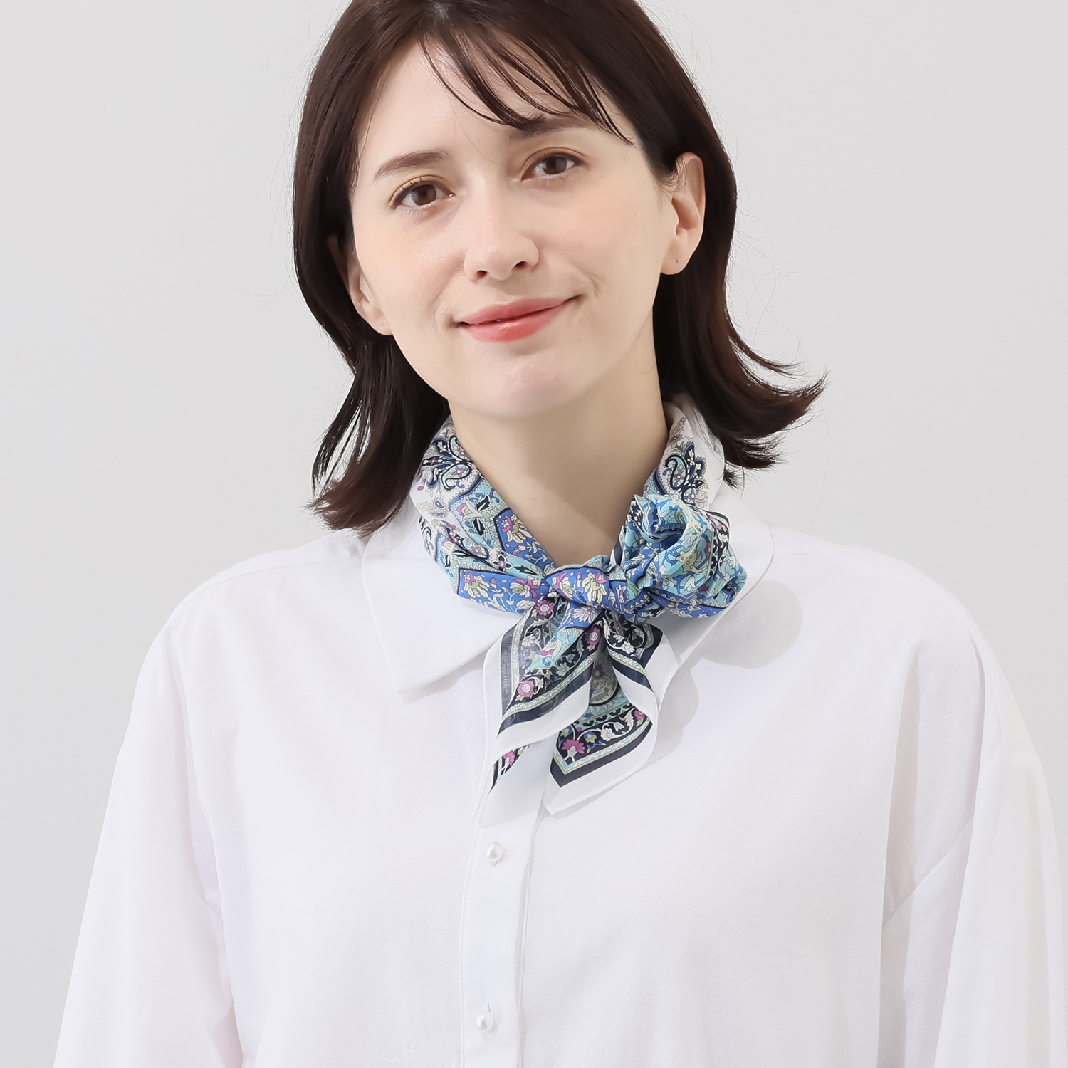 シルクロードクラブ カシミール柄 コットンスカーフ