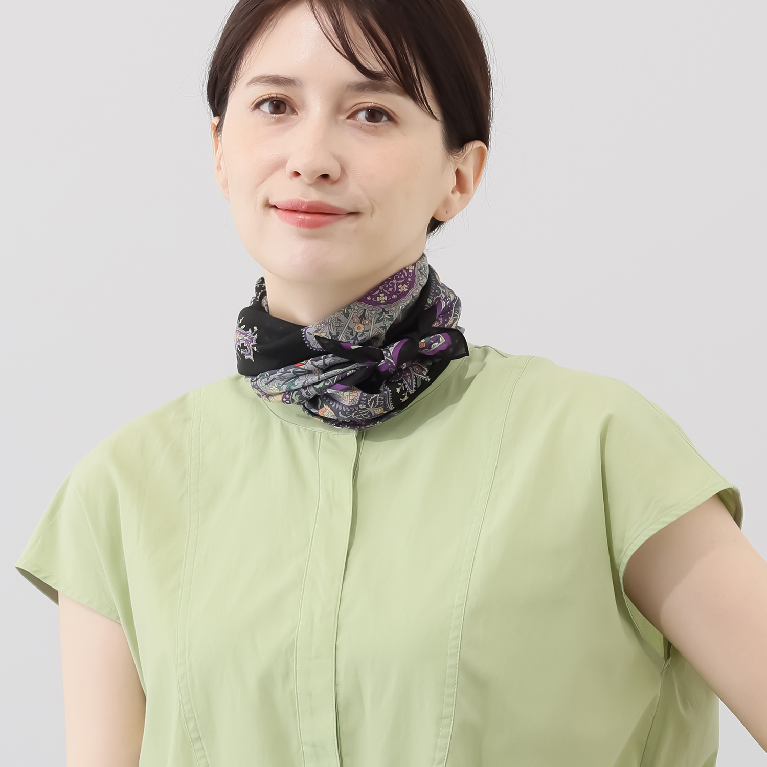 シルクロードクラブ カシミール柄 コットンスカーフ