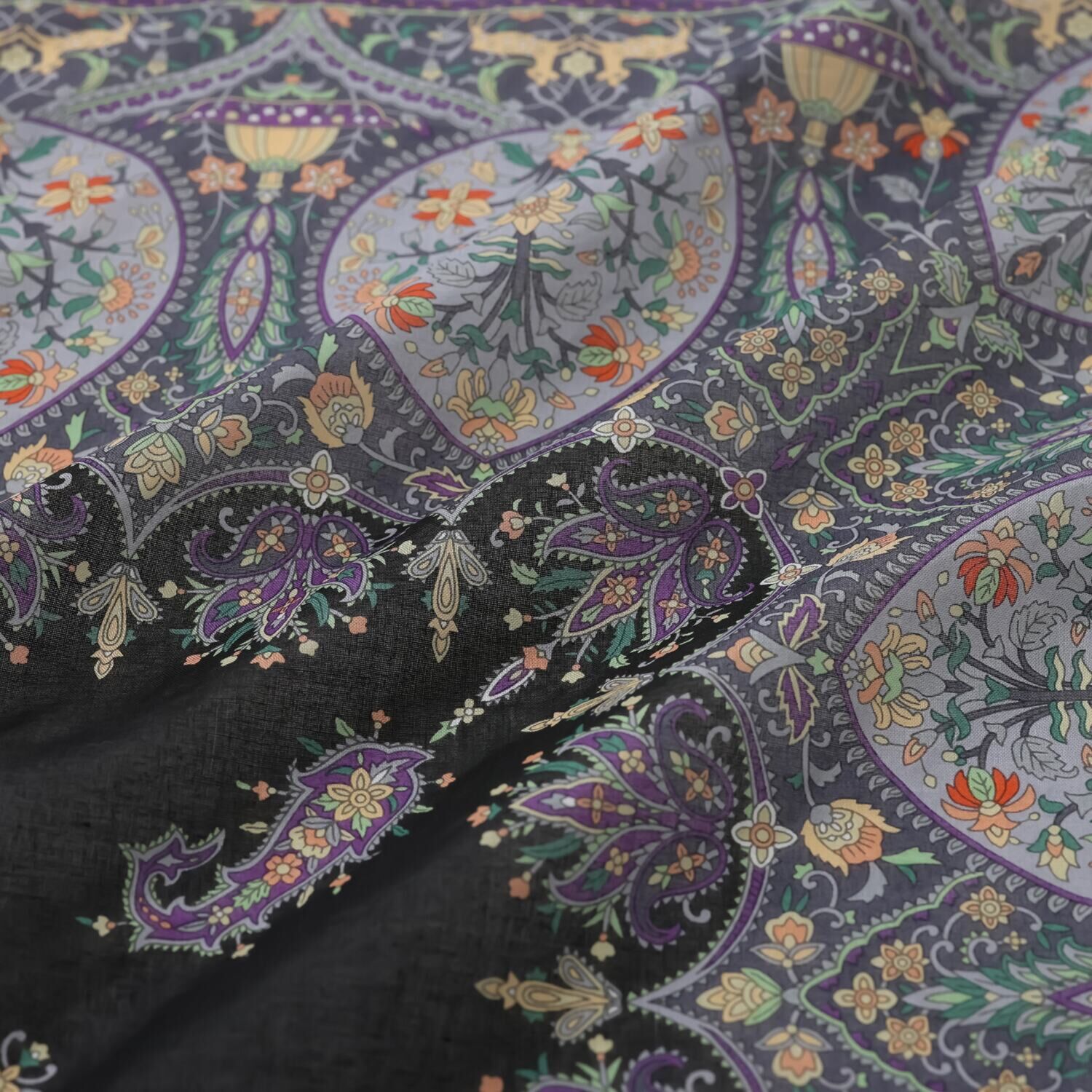 シルクロードクラブ カシミール柄 コットンスカーフ