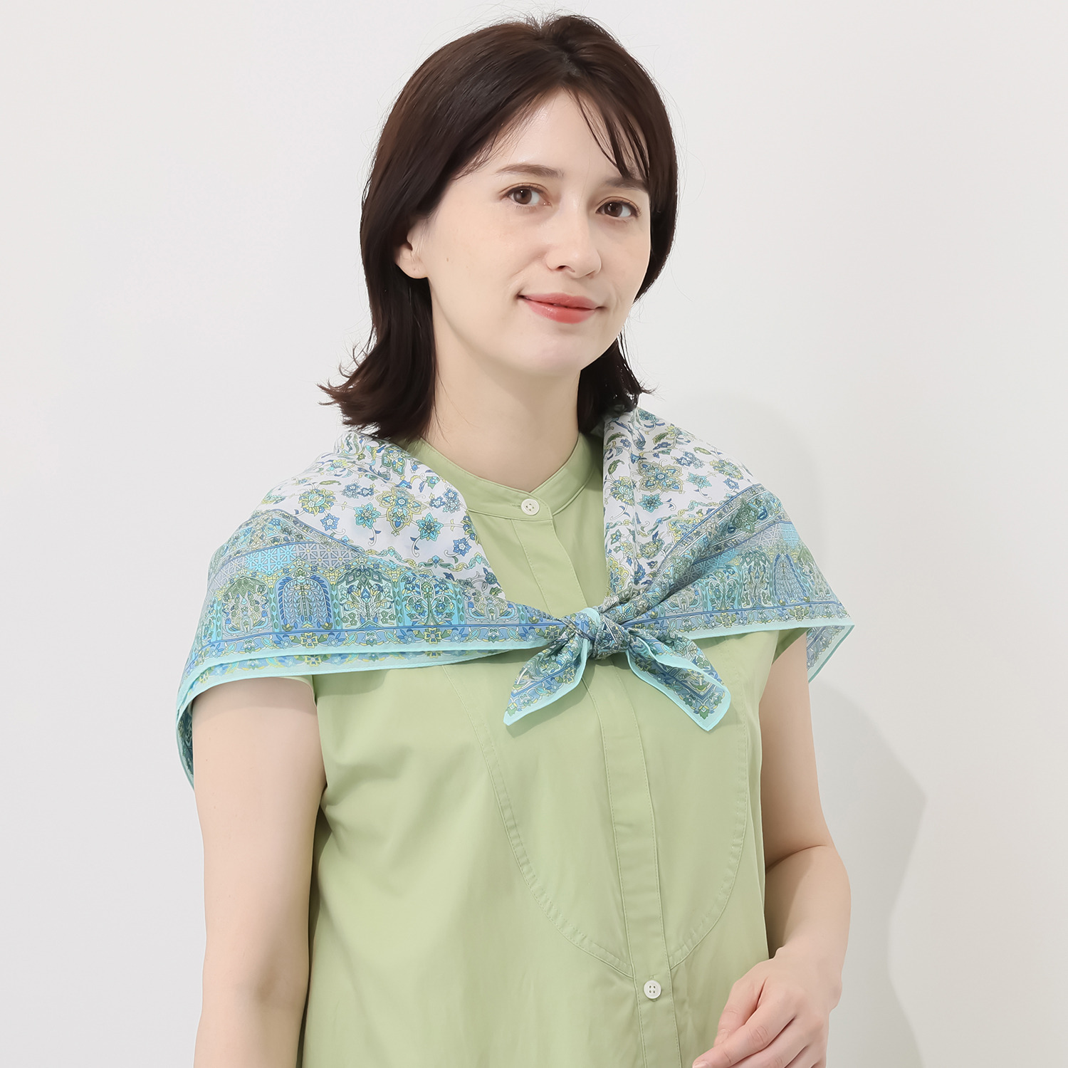 シルクロードクラブ コンスタンティノープル柄 大判コットンスカーフ