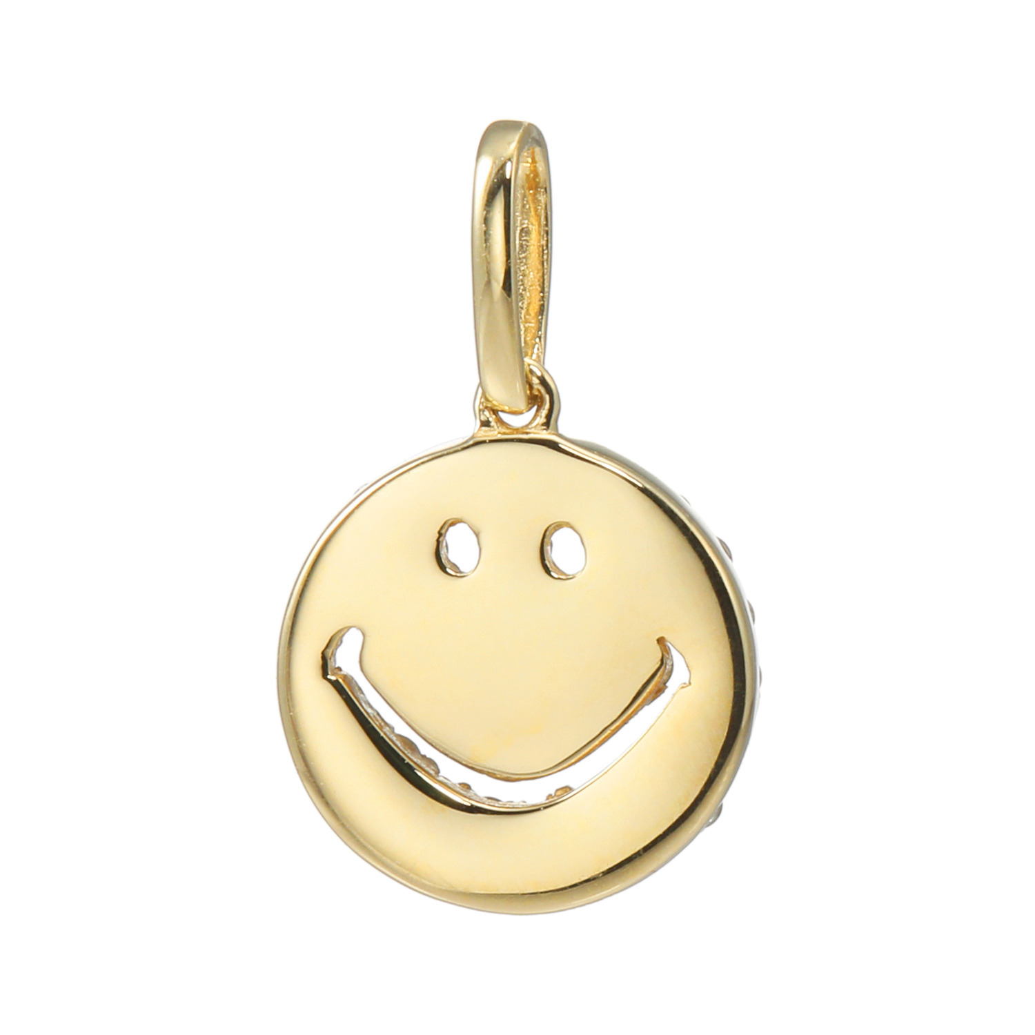 エクラプリュス １８Ｋ ダイヤモンドパヴェ スマイル リバーシブル ペンダントトップ