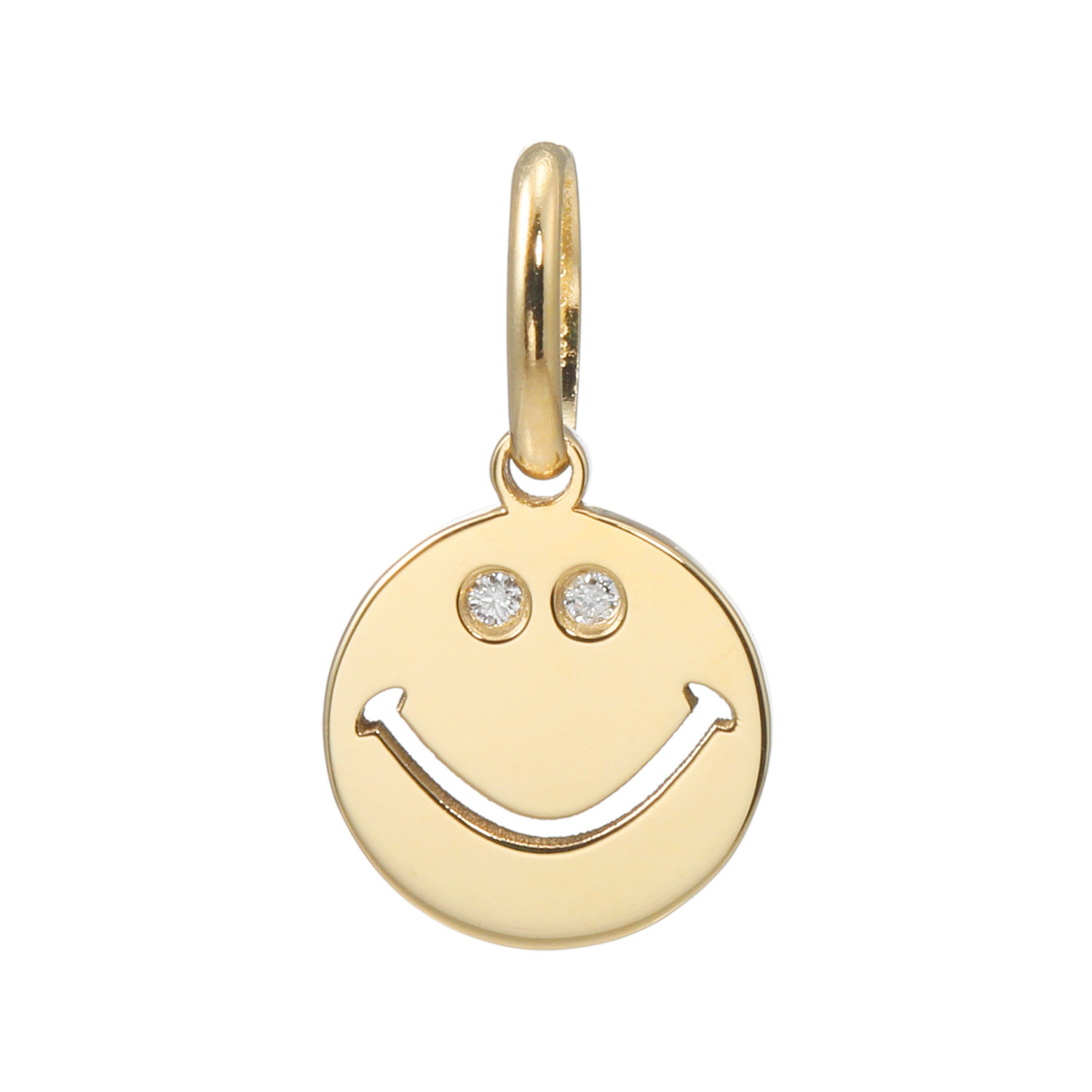エクラプリュス １８Ｋ ダイヤモンドアイ スマイル リバーシブル ペンダントトップ