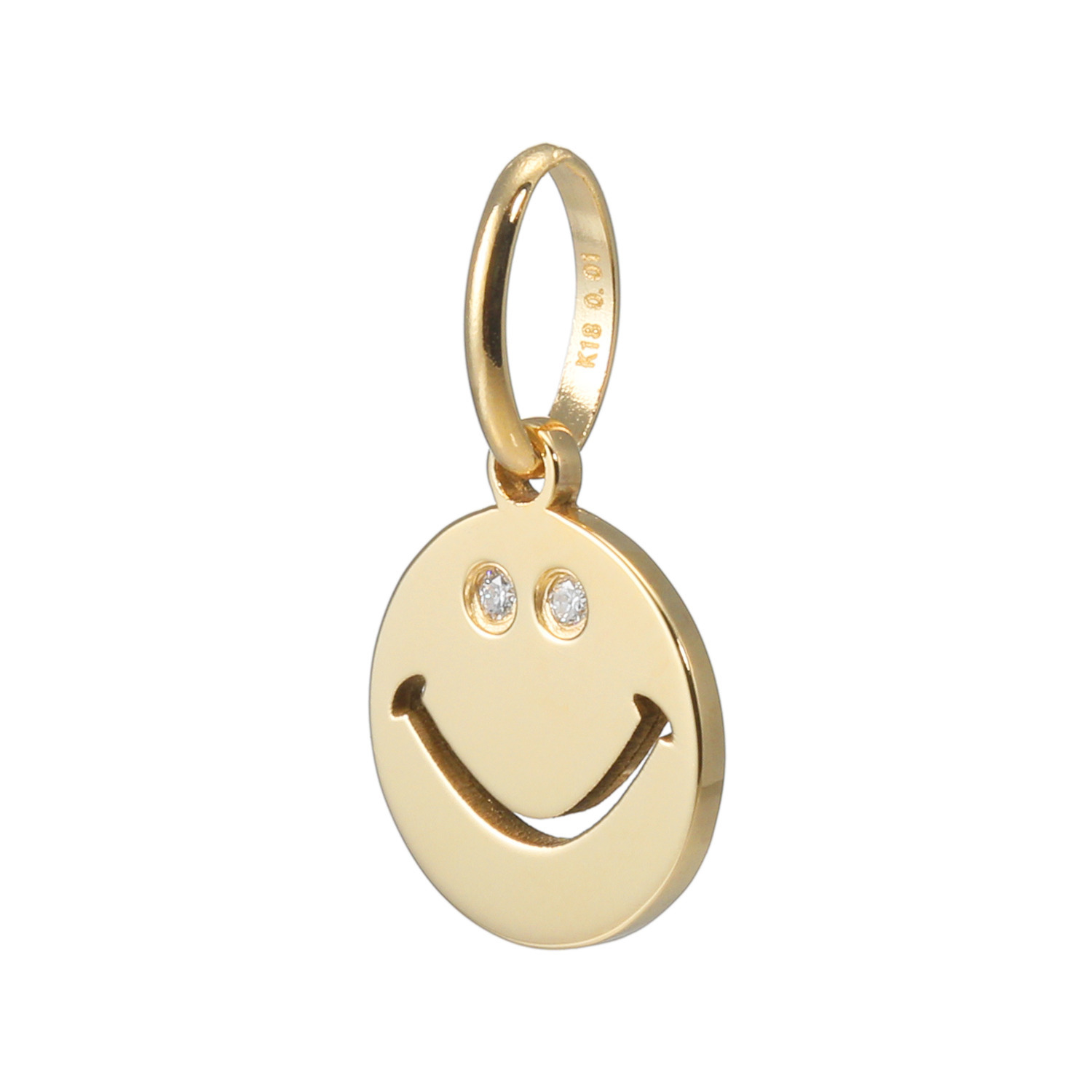 エクラプリュス １８Ｋ ダイヤモンドアイ スマイル リバーシブル ペンダントトップ