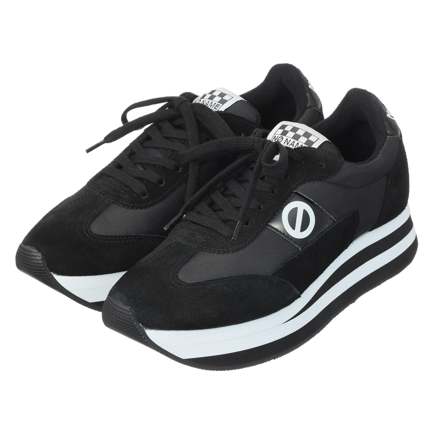 ノーネーム 牛革スエードアクセント 厚底スニーカー “フレックスジョガー”