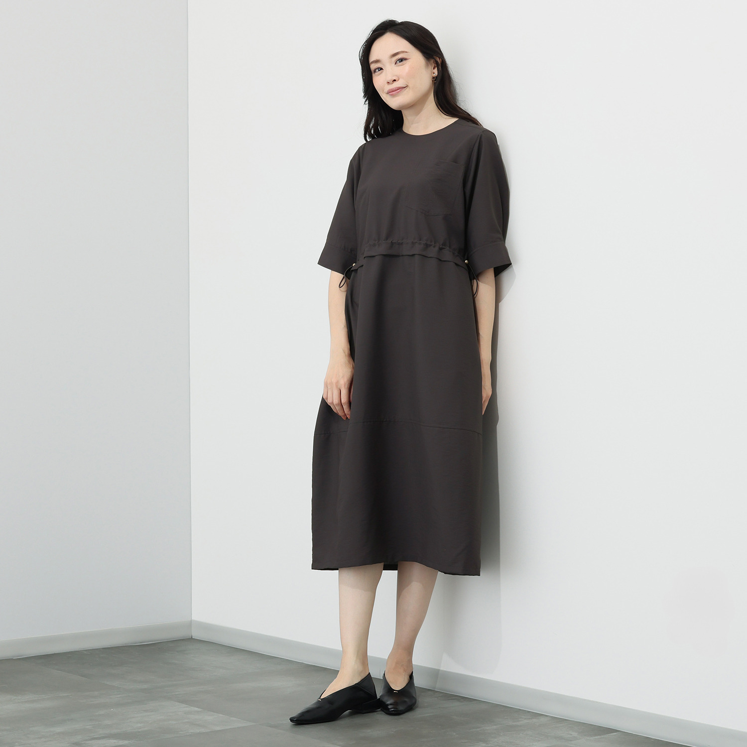 リラリー ＵＶカット・接触冷感 ドローストリング リラックスフォルム ワンピース