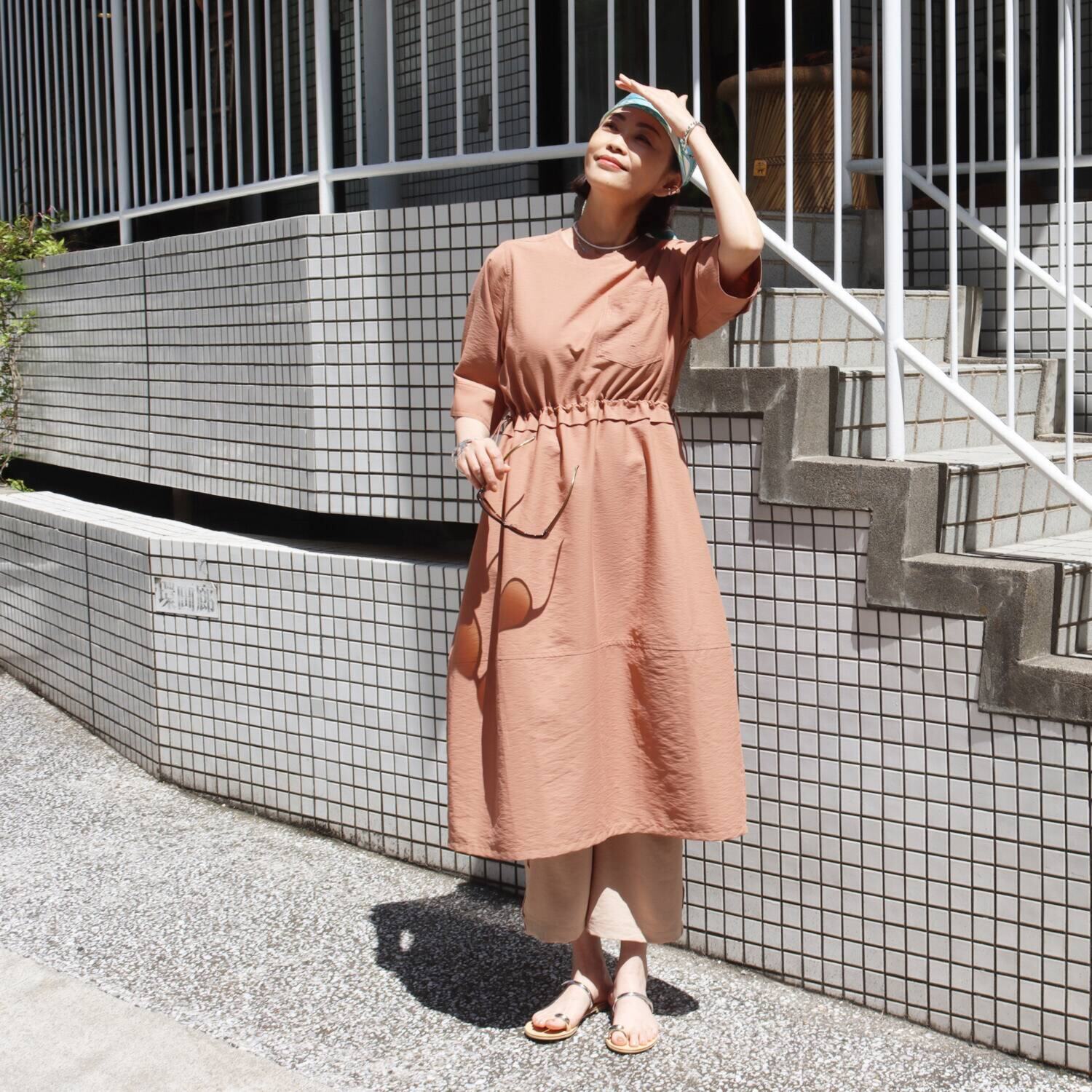 リラリー ＵＶカット・接触冷感 ドローストリング リラックスフォルム ワンピース