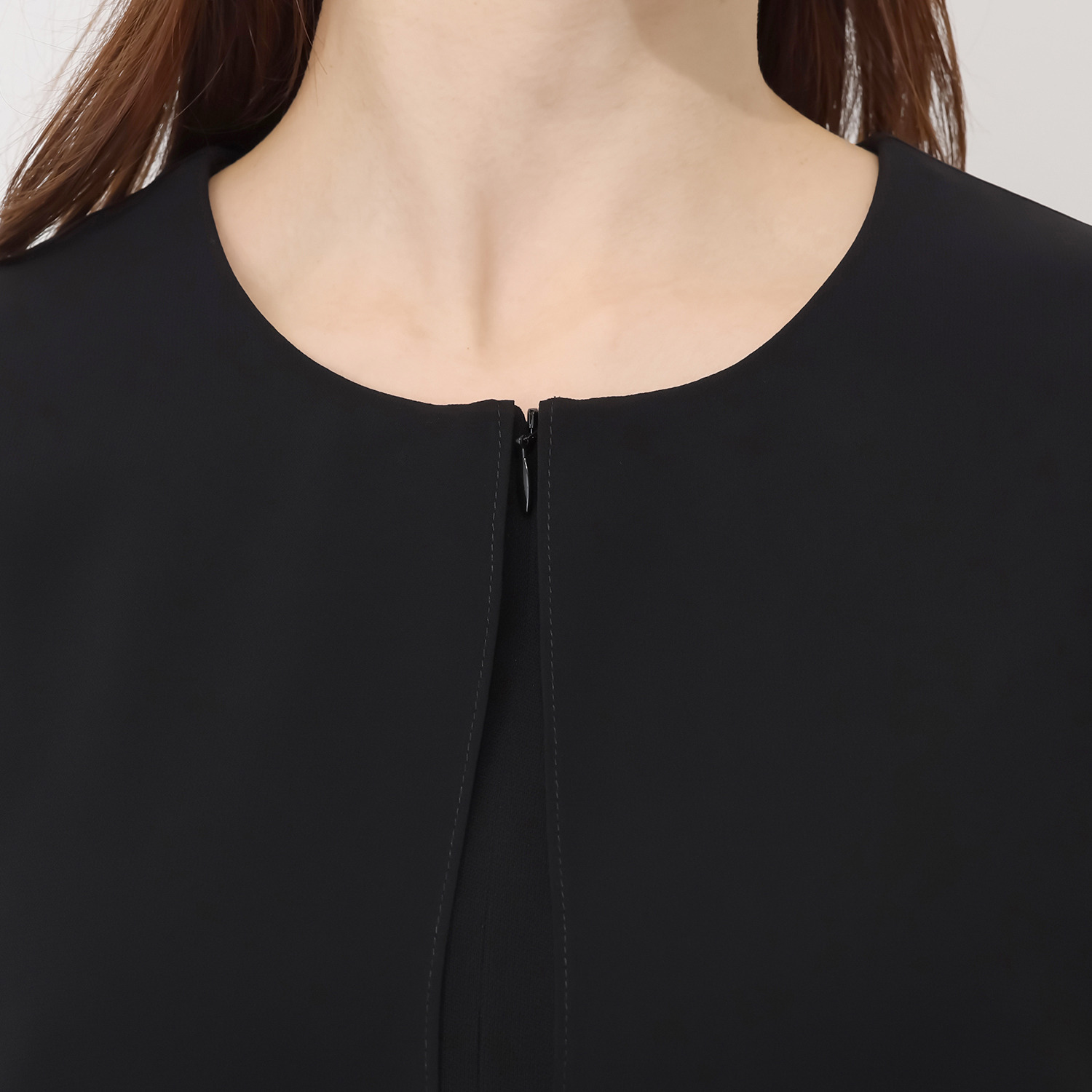 ニュイ ブラックフォーマル 洗濯機で洗える！ 前開きシフォンブラウス