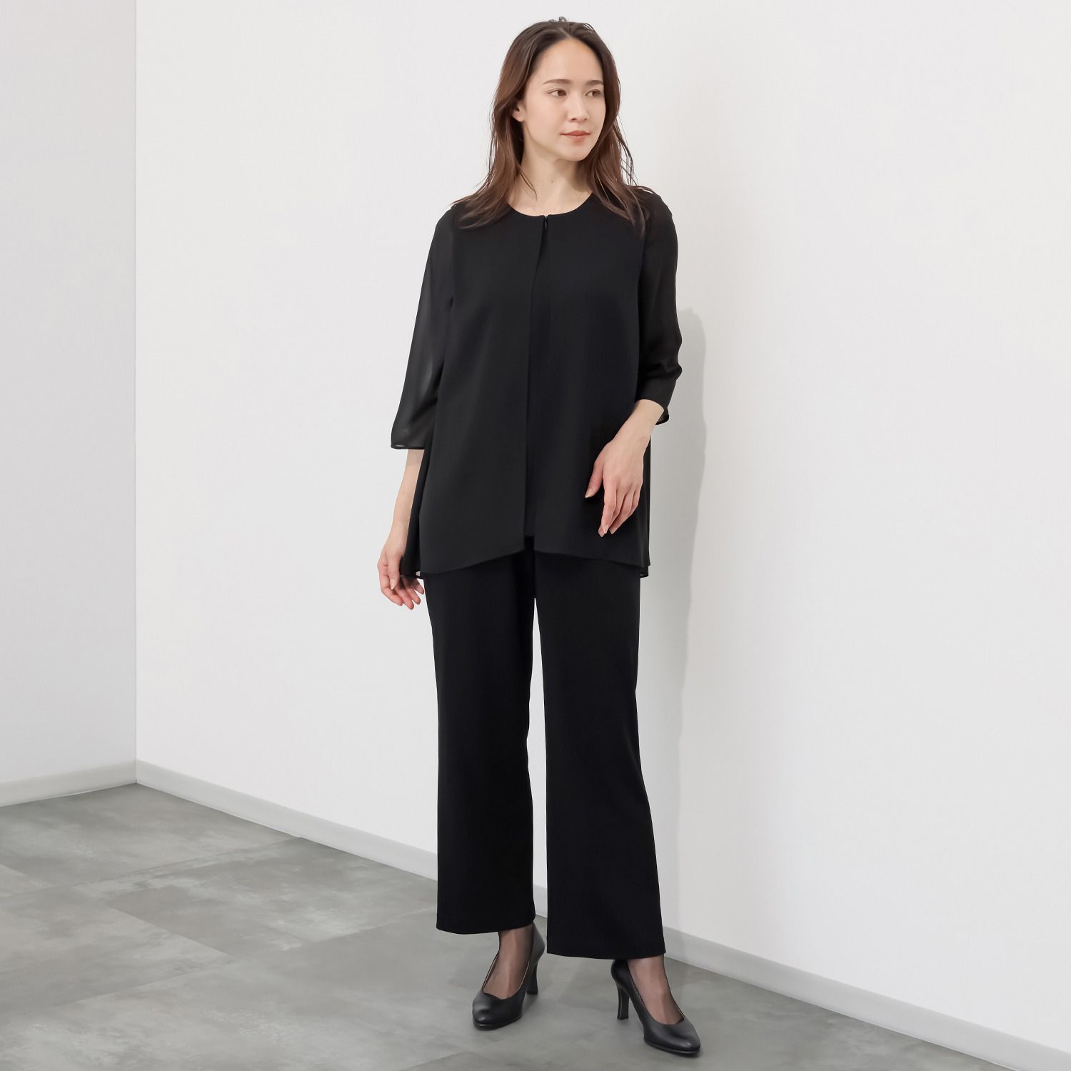 ニュイ ブラックフォーマル 洗濯機で洗える！ ニットパンツ