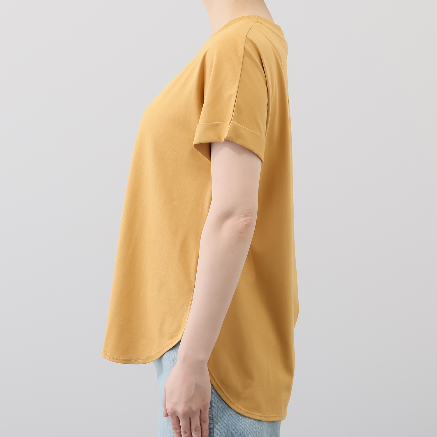 ルナリア 接触冷感・シルケット加工 ひやさらコットン ドルマン半袖Ｔシャツ