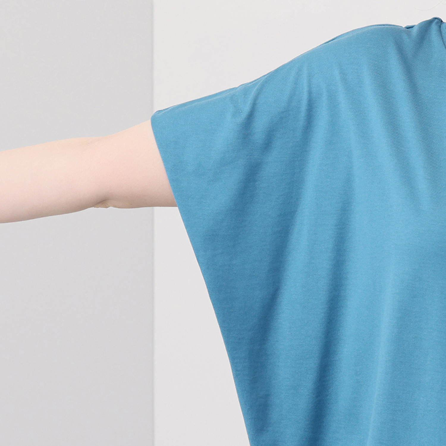 ルナリア 接触冷感・シルケット加工 ひやさらコットン ドルマンスリーブ ３Ｄプルオーバー