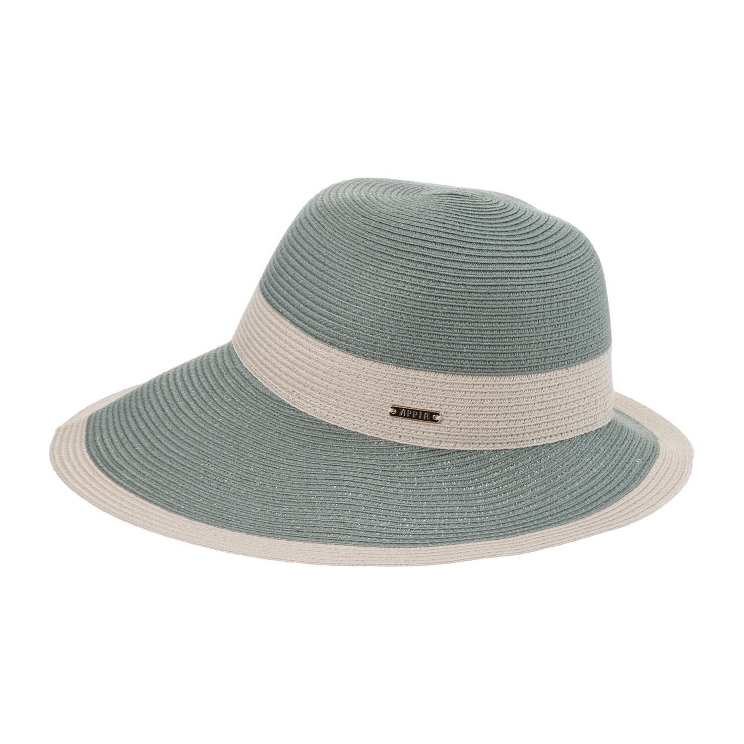 アッピア 洗える涼やかブレード あごひも付ハット＆ トートバッグの２点セット