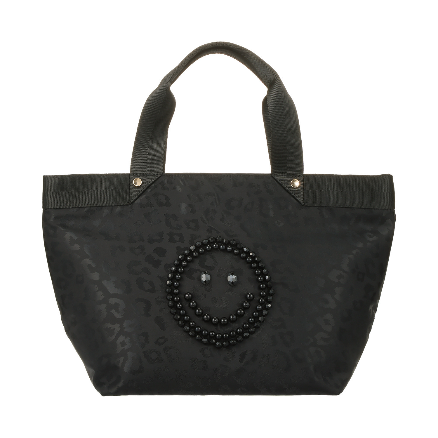 クーコ スマイリーフェイス キラキラデコ トートバッグ