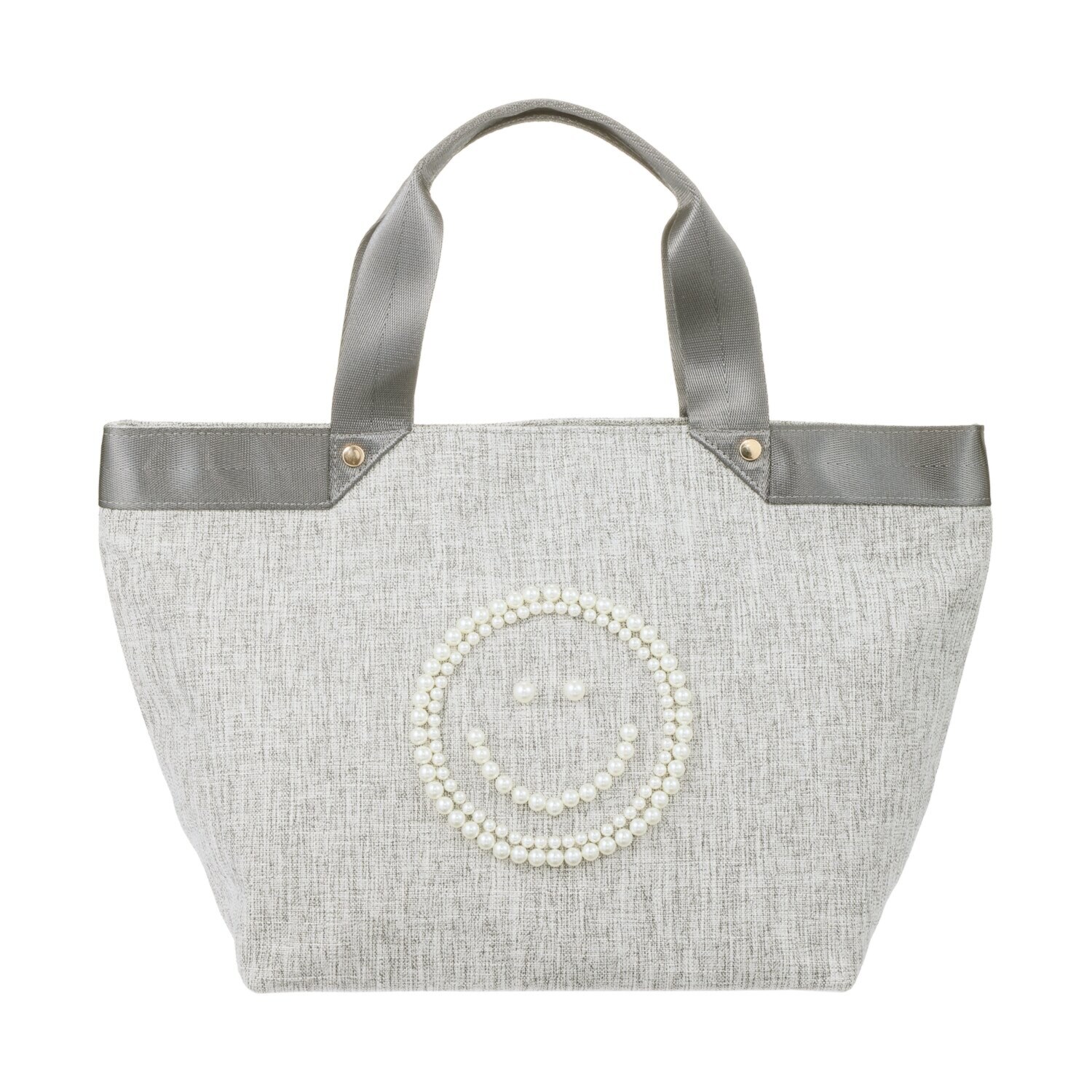 クーコ スマイリーフェイス キラキラデコ トートバッグ