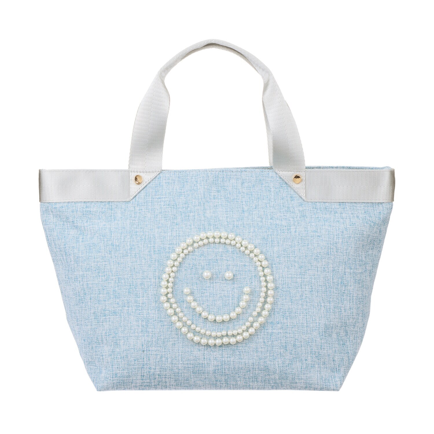 クーコ スマイリーフェイス キラキラデコ トートバッグ