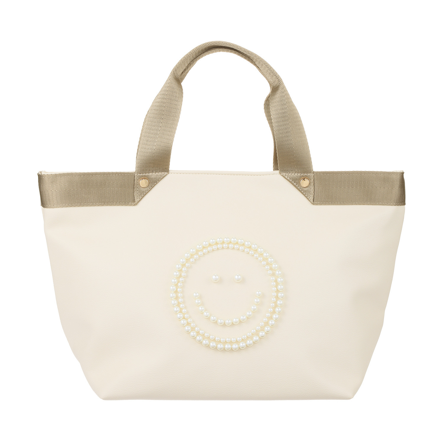 クーコ スマイリーフェイス キラキラデコ トートバッグ